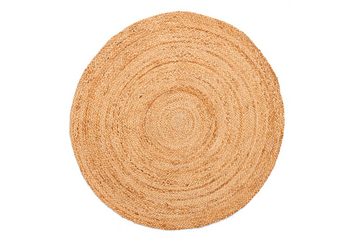 Teppich PURE NATURE 150cm natur, riess-ambiente, rund, Höhe: 8 mm, Wohnzimmer · Jute · Flur · Schlafzimmer