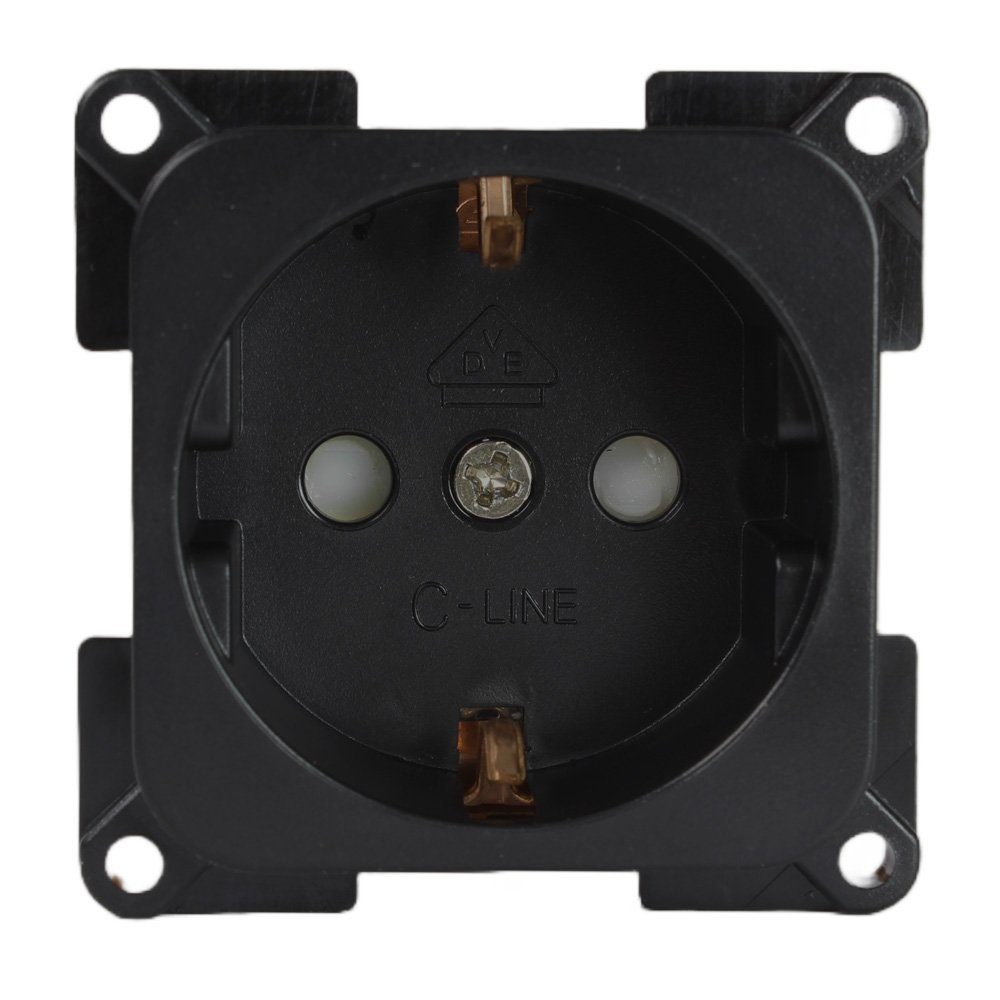 HABA B.V. Steckdose C-Line Presto Inprojal CBE Steckdose Schuko 220 / 230 Volt schwarz