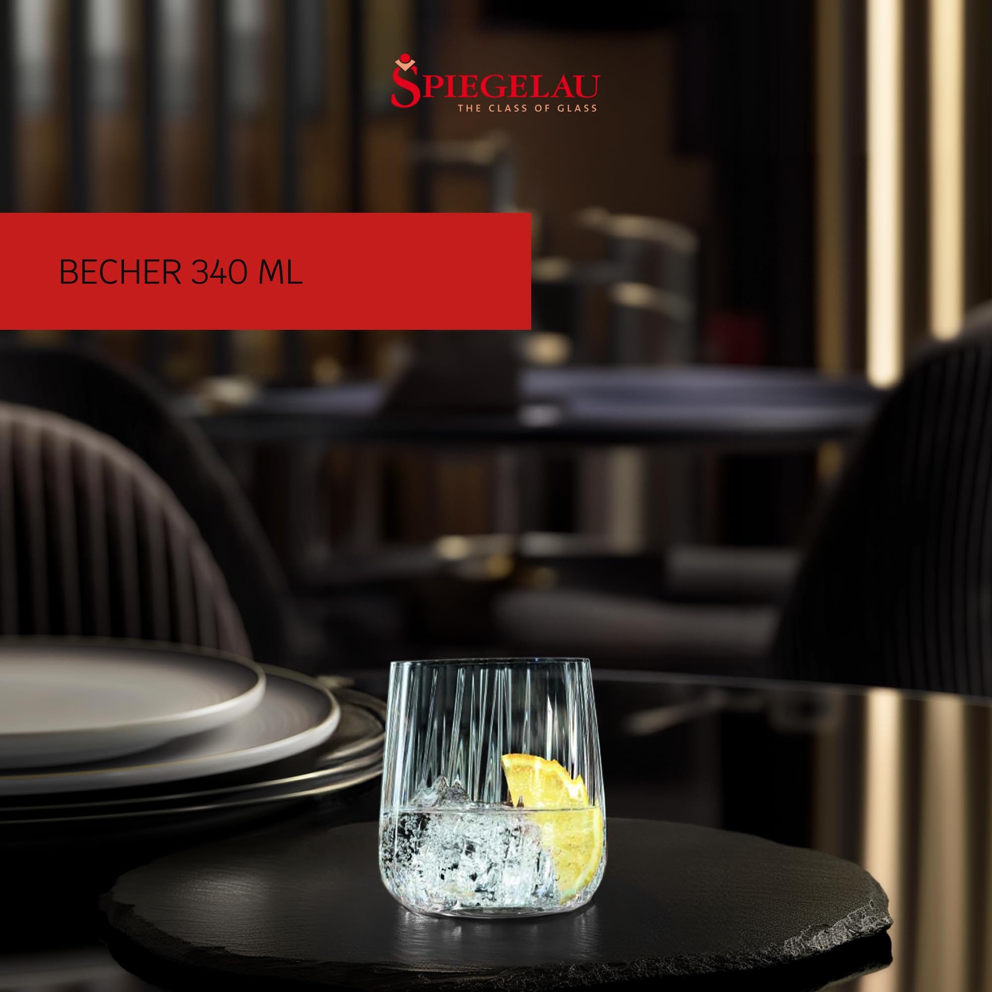 SPIEGELAU Glas Lifestyle Tumbler 340 ml 12er Set, 12-tlg., Glas