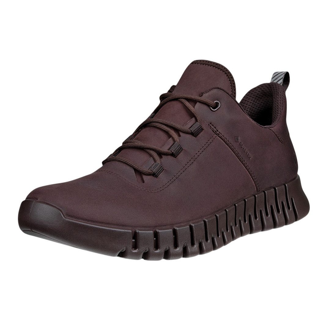 Ecco Gruuv Lea GTX (Glattleder, wasserdicht) dunkelbraun Herren Sneaker günstig online kaufen
