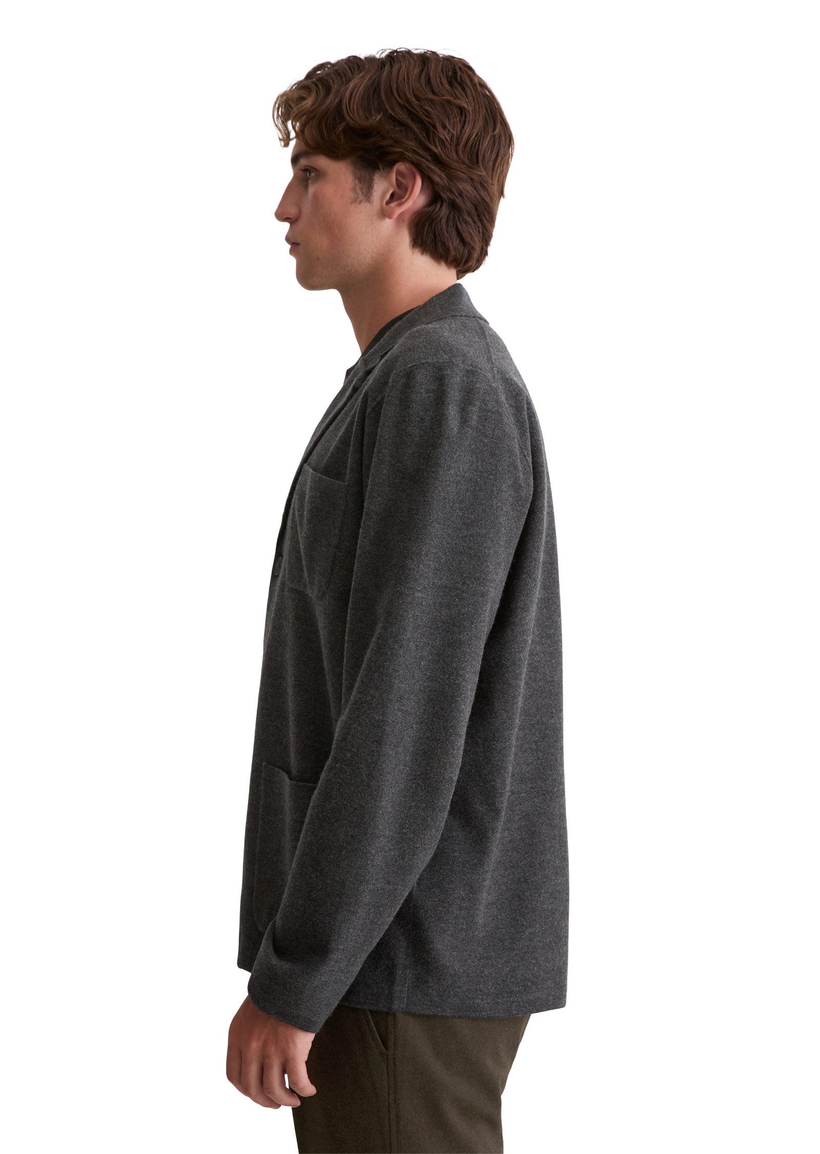 Marc O'Polo Strickjacke aus gewalktem Schurwolle-Mix günstig online kaufen