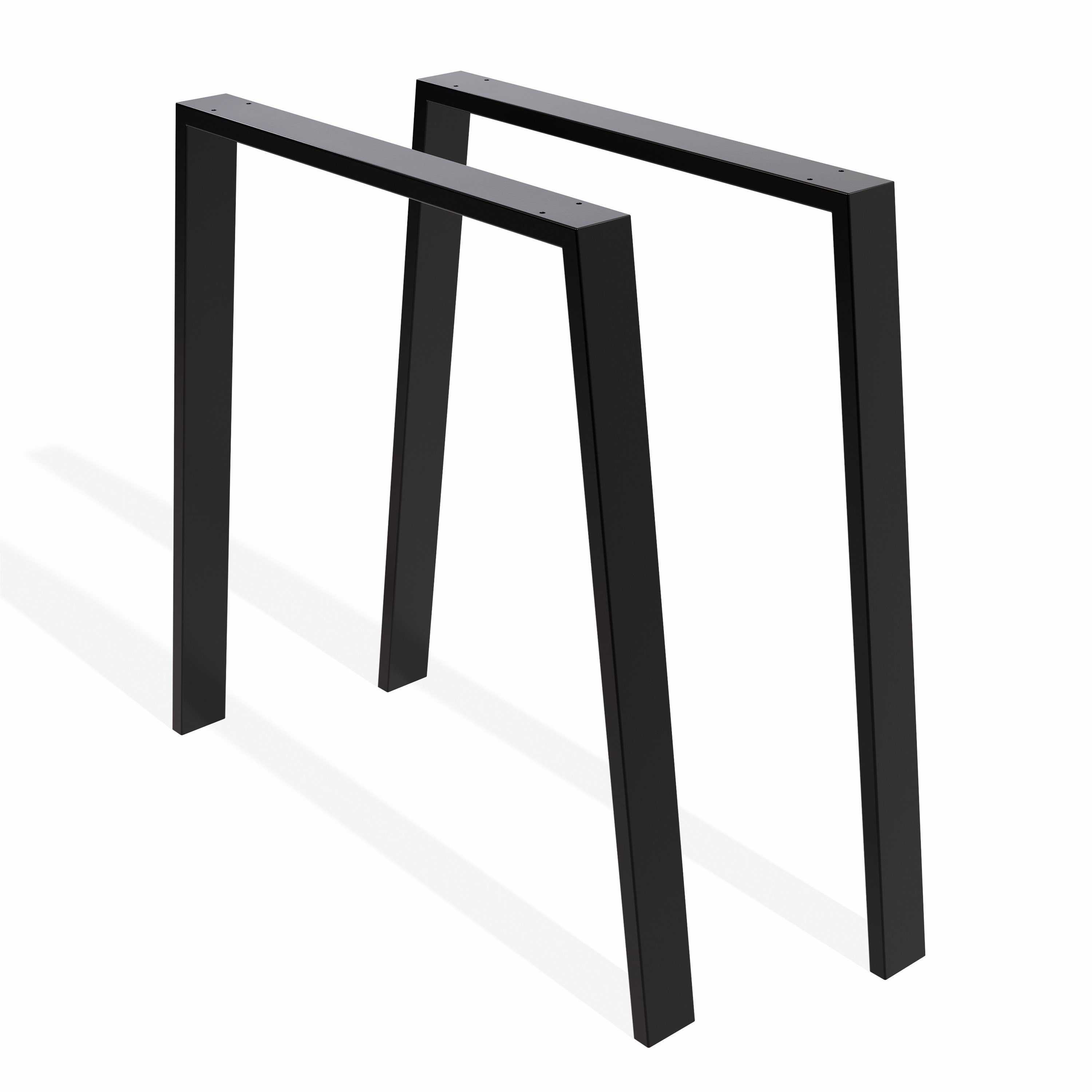 sossai® Tischgestell Stahl Trapez Tischkufen in Schwarz (2-St)