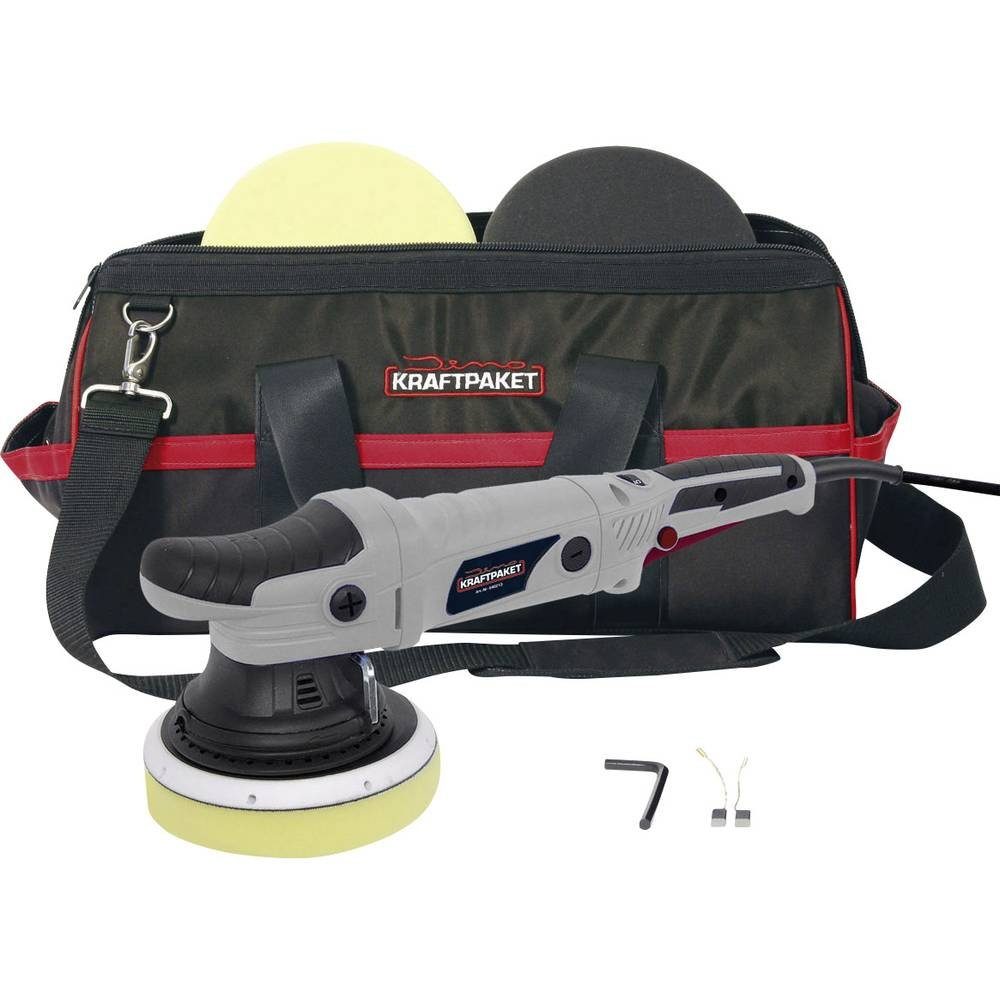 Dino KRAFTPAKET Poliermaschine Poliermaschine ExzenterXXL-Hub 640213, Stufenlose Drehzahlregulierung