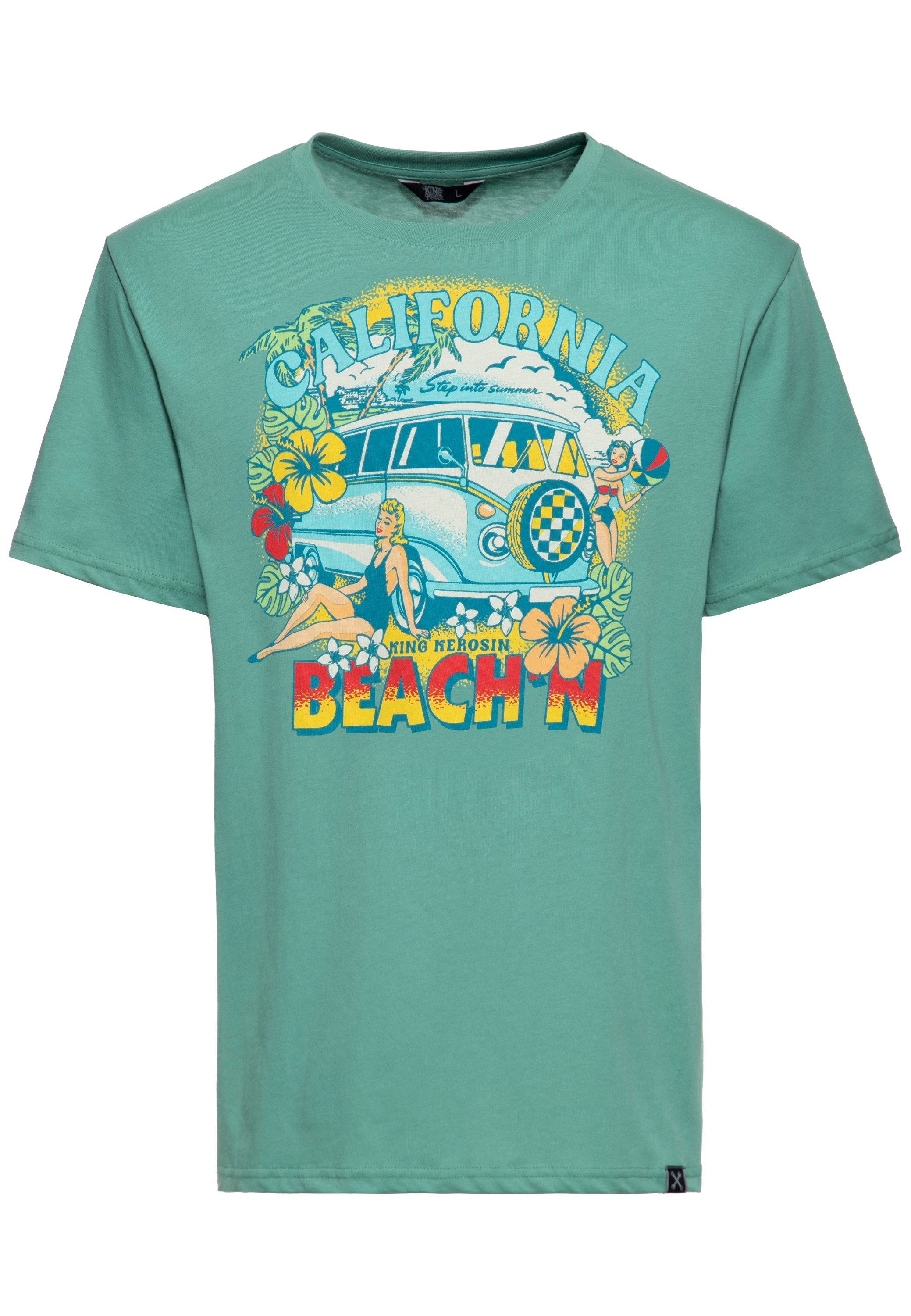 KingKerosin Print-Shirt California Beach'n (1-tlg) mit günstig online kaufen
