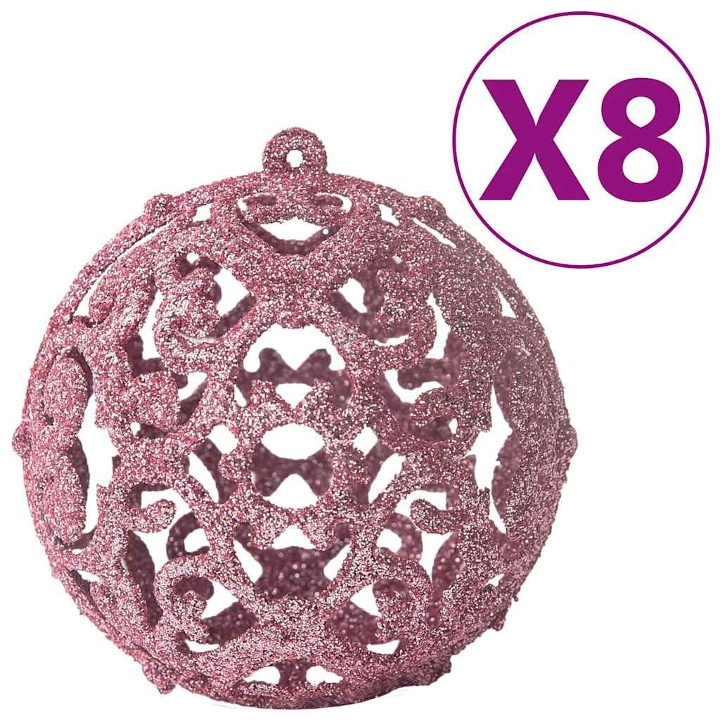 vidaXL Christbaumschmuck 100-tlg. Weihnachtskugel-Set Rosa (100-tlg) – Bild 4 von 5