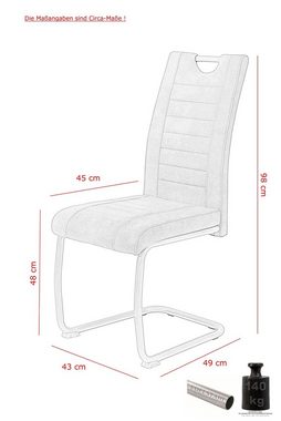 HELA Essgruppe Ulla, (Set, 5-tlg), ausziehbar 140 - 220 cm, Edelstahl, 140 Kg Belastbar