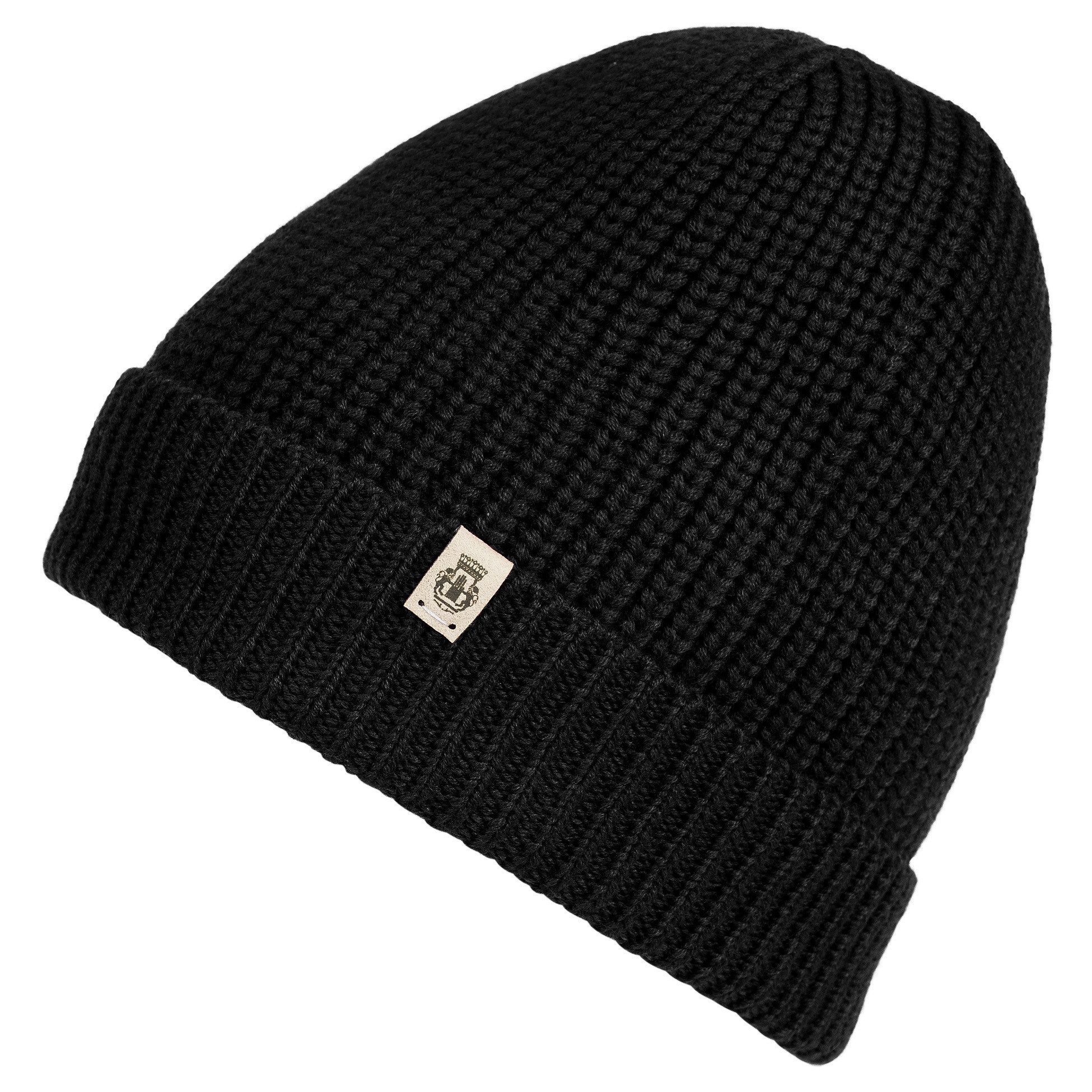 Roeckl Strickmütze Pure Merino Mütze Warme Wollmütze mit Rippstrickmuster