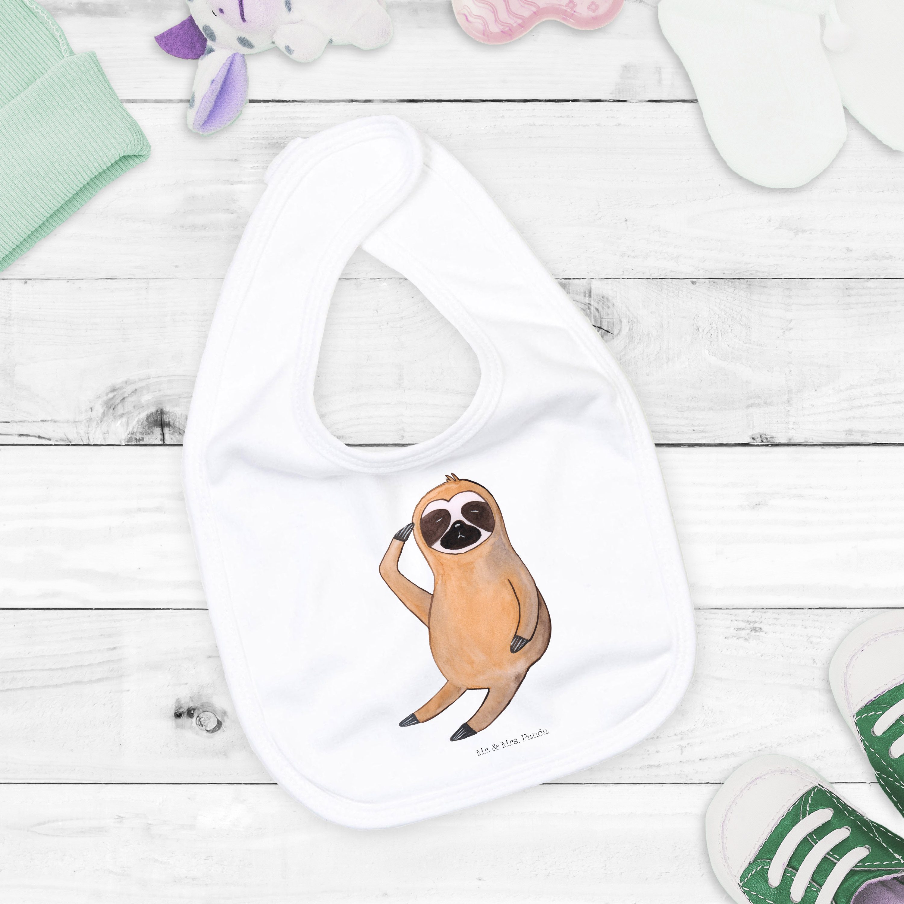 Mr. & Mrs. Panda Tragetuch Faultier Vogel, Lätzchen, Weiß, Lätzchen Baumwolle, Schlabberlatz, Mü (Packung), Baby Esslätzchen Früher Vogel Öko Babylätzchen