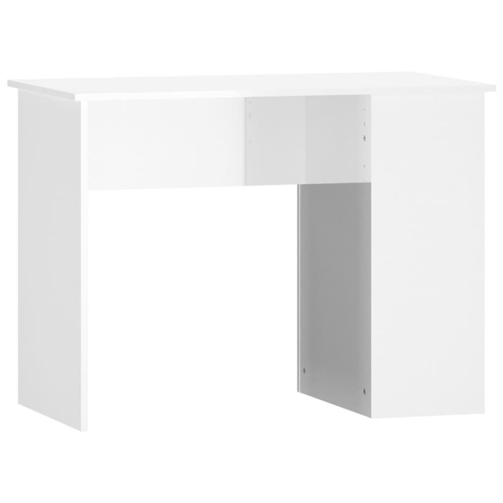 vidaXL Schreibtisch NA Schreibtisch Hochglanz-Weiß 100x55x75 cm Spanplatte