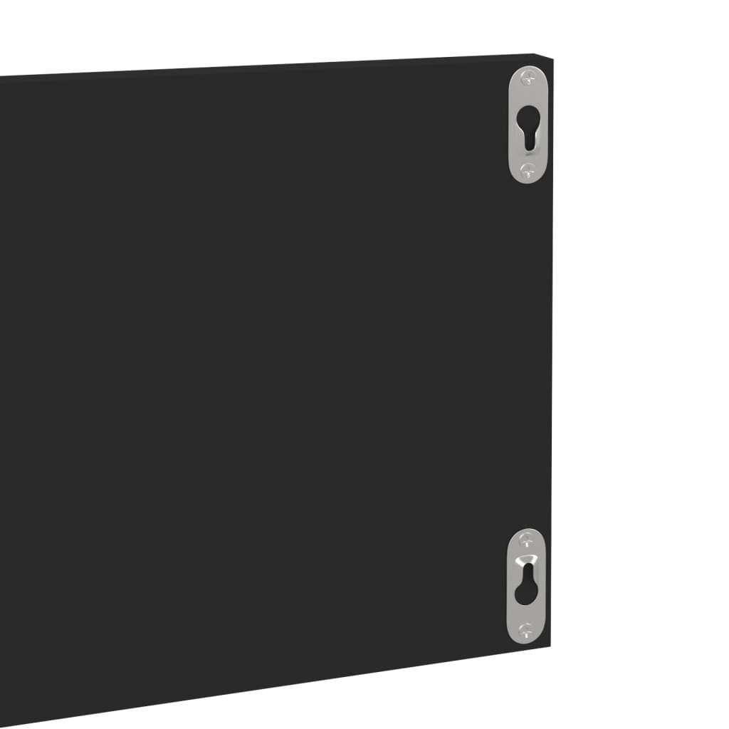 vidaXL cm Stk. 80x11,5x18 2-tlg. Schwarz 2 Holzwerkstoff, Regal Wandregale