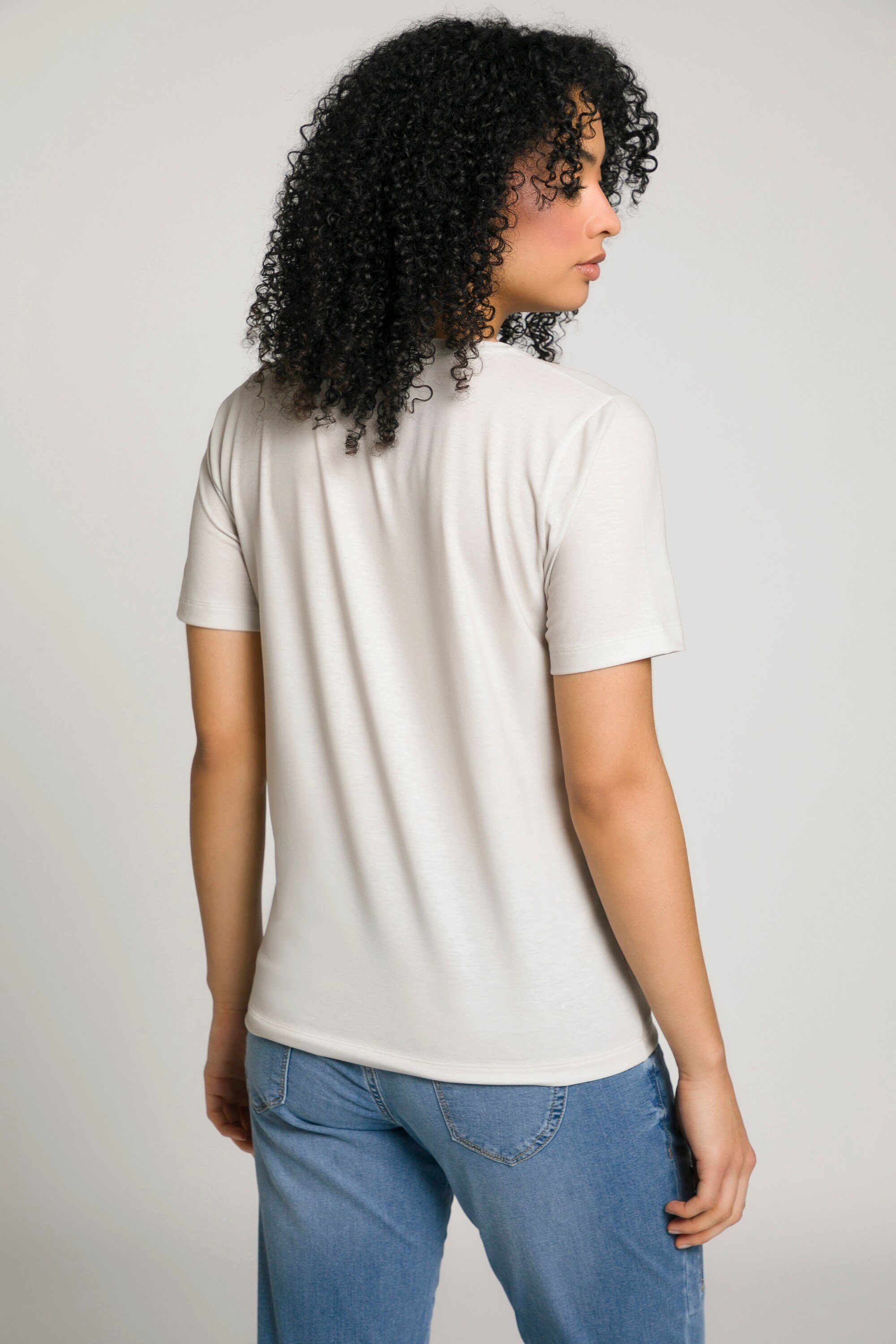 Gina Laura Rundhals Longsleeve T-Shirt Print Halbarm