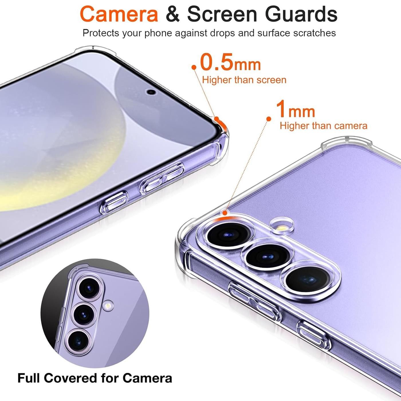 CoolGadget Handyhülle Anti Shock Rugged Case für Samsung Galaxy S24+ 6,7 Zoll, Slim Cover mit Kantenschutz Schutzhülle für Samsung S24 Plus 5G Hülle