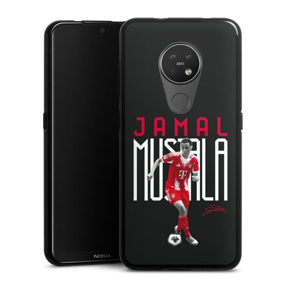 DeinDesign Handyhülle FC Bayern München Jamal Musiala Offizielles Lizenzprodukt, Nokia 7.2 Silikon Hülle Bumper Case Handy Schutzhülle Smartphone Cover