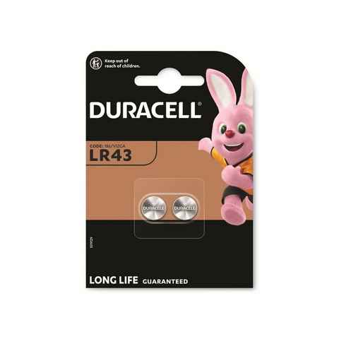 Duracell DURACELL Alkaline-Knopfzelle LR43, V12GA, 1.5V Knopfzelle