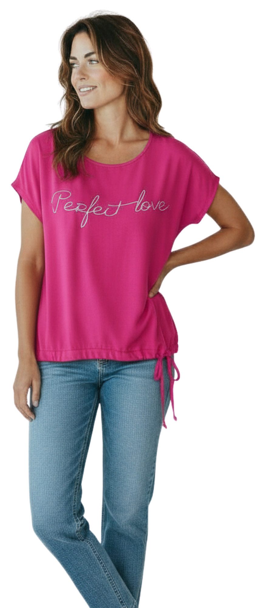 Estefania for woman Kurzarmshirt Estefania for woman, 197-1362 seitlich zum binden