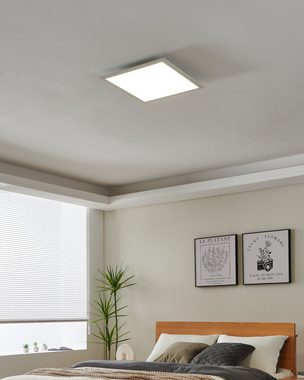 EGLO LED Deckenleuchte Salobrena 1, Leuchtmittel inklusive, LED Panel, Deckenlampe in weiß, neutralweiß, Küchenlampe, 45 cm