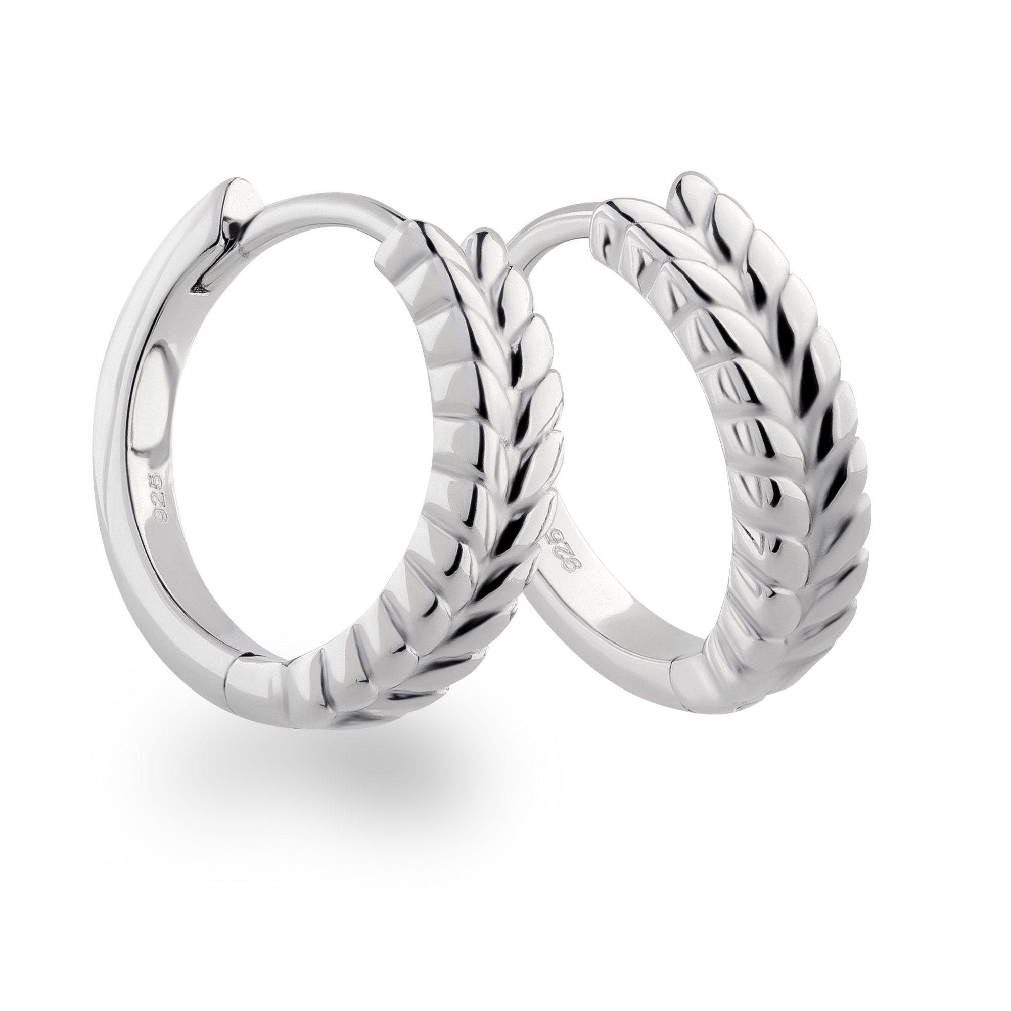 Schöner-SD Klappcreolen 15mm Silbercreolen mit Muster Creolen 925 Silber Rh günstig online kaufen