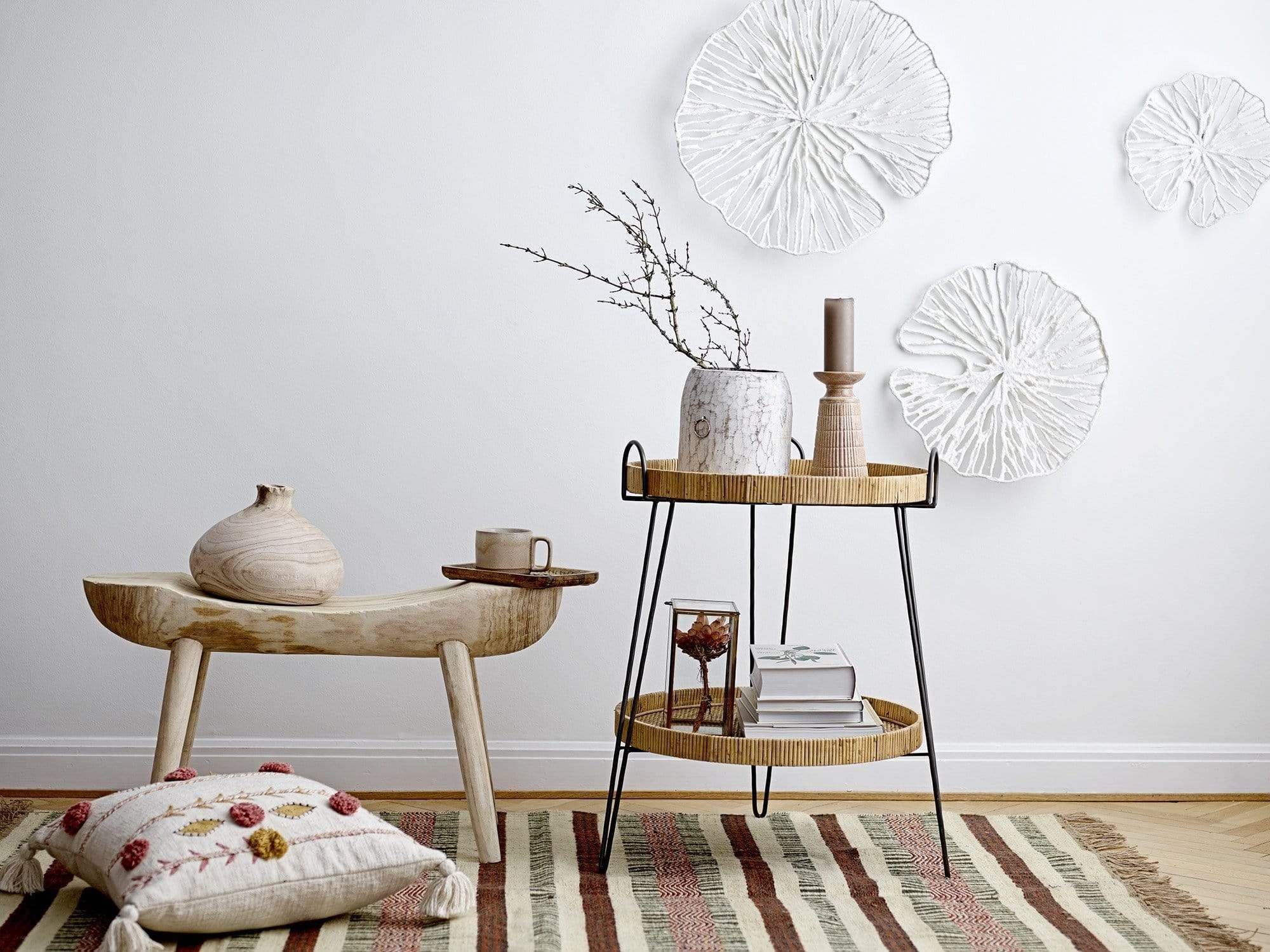Bloomingville Teppich Bloomingville Läufer aus Jute mehrfarbig, L180xB120 cm gestreift