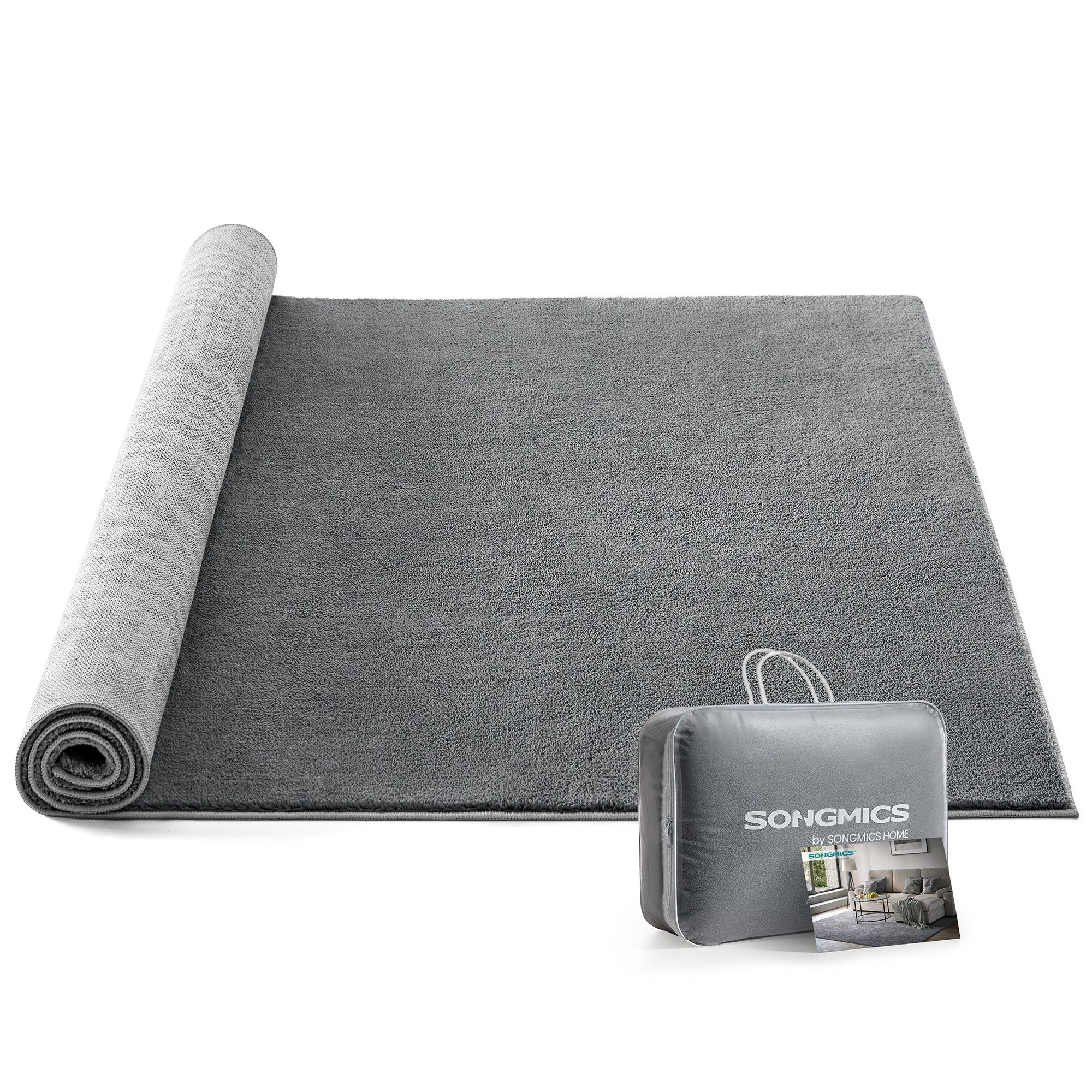 SONGMICS HOME Teppich, Rechteck, Wohnzimmerteppich, rutschfest, maschinenwa günstig online kaufen