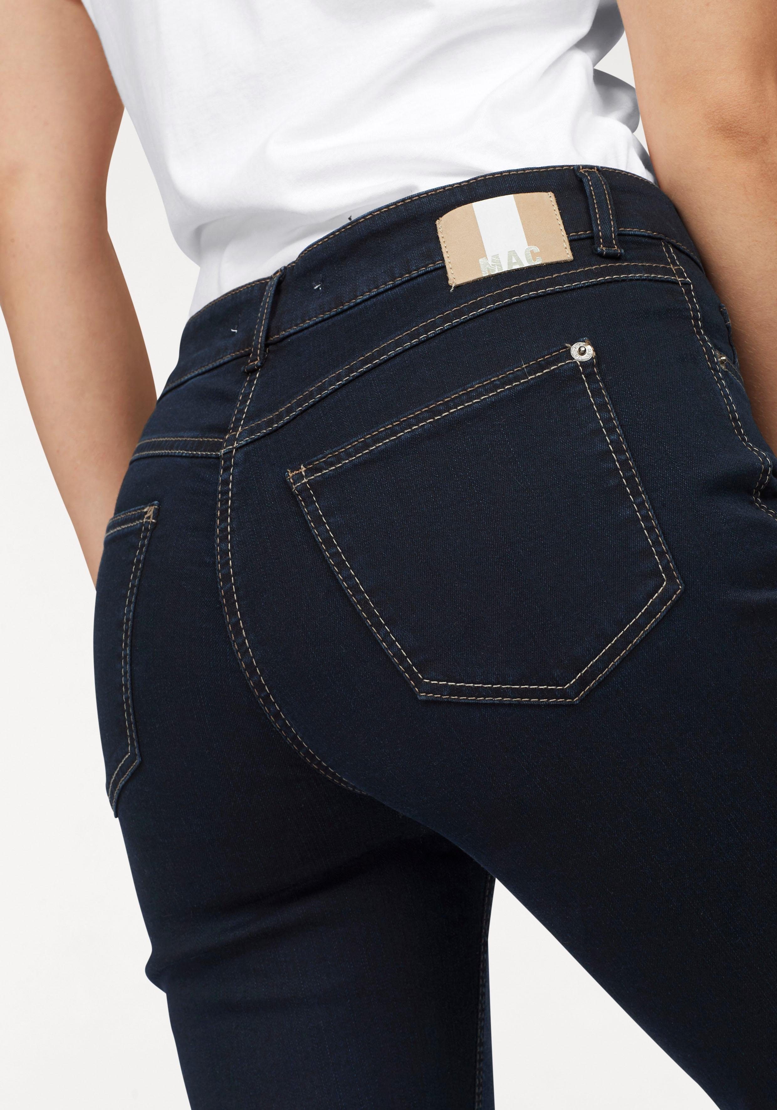 dark 5-Pocket-Jeans Angela rinsed blue Die MAC Schmale