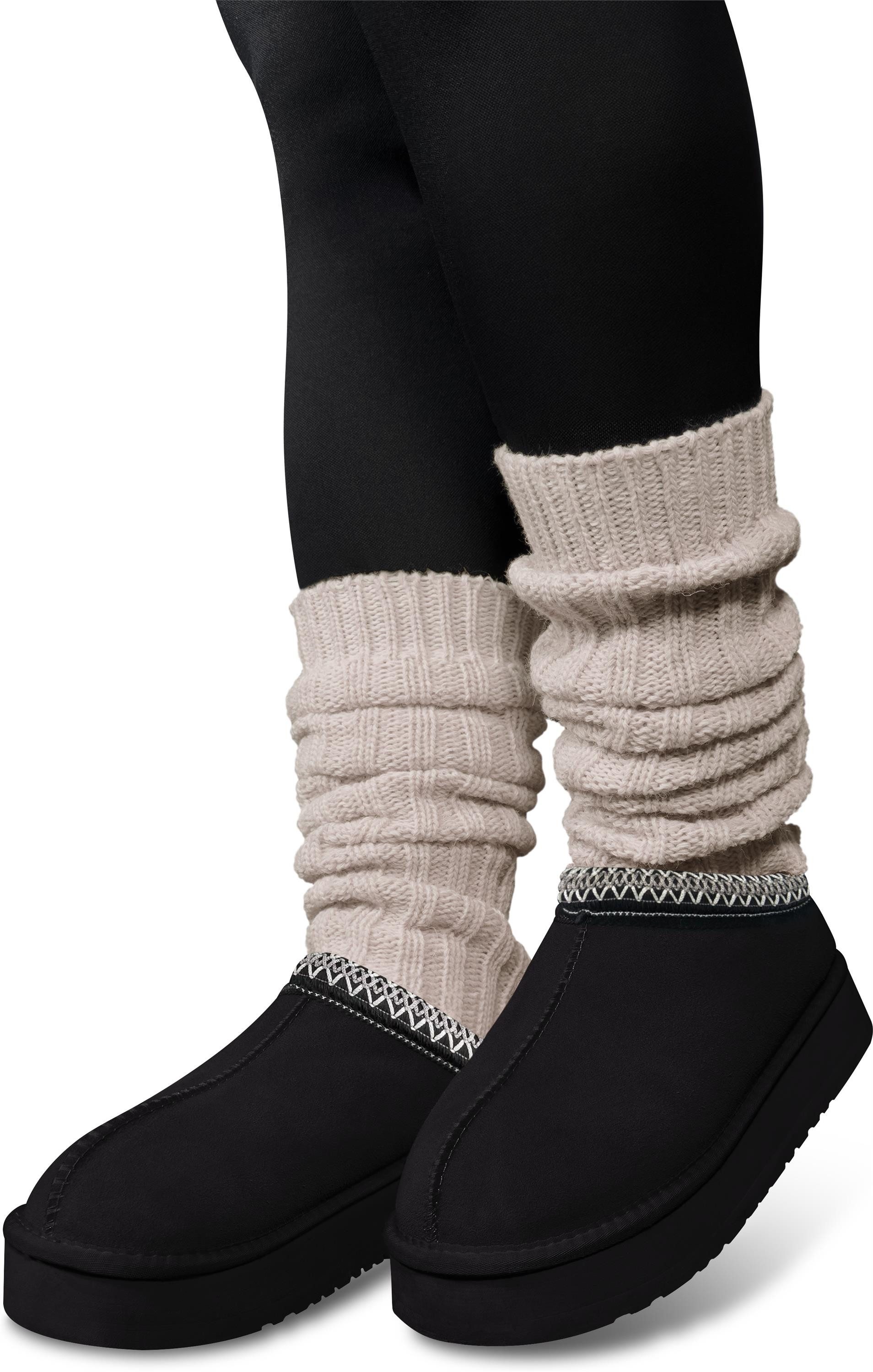 normani Beinstulpen 2 Paar Strickstulpen mit wärmender Alpakawolle modische günstig online kaufen