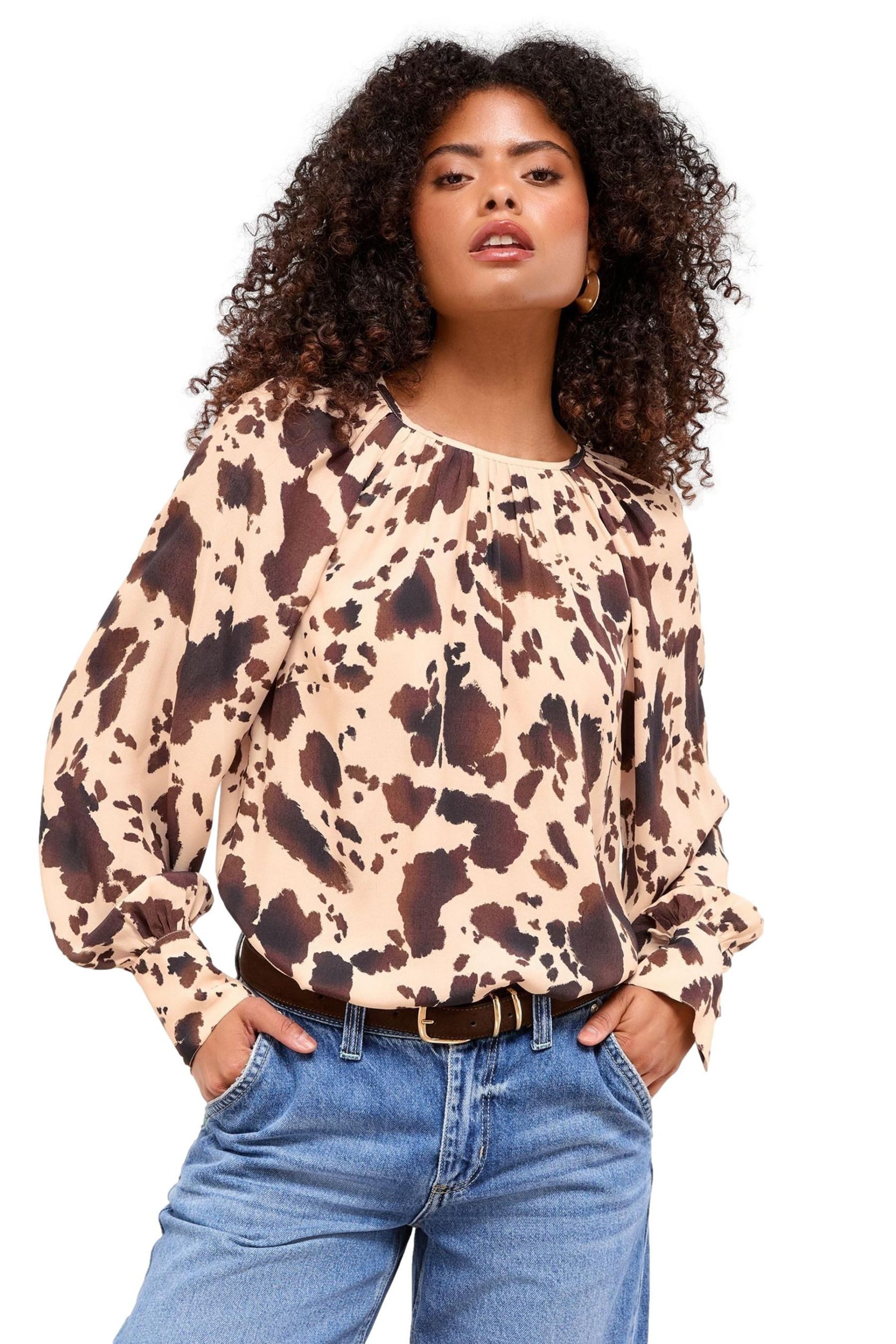 LIPSY Druckbluse Lipsy Bedruckte Bluse mit Blousonärmeln, Regular (1-tlg)