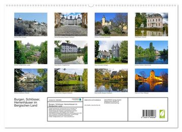CALVENDO Wandkalender Burgen, Schlösser, Herrenhäuser im Bergischen Land (Premium, hochwertiger DIN A2 Wandkalender 2023, Kunstdruck in Hochglanz)