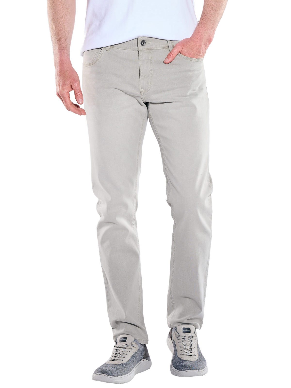 Engbers Stretch-Jeans Herren Jeans 5-Pocket Superstretch, Naturweiss