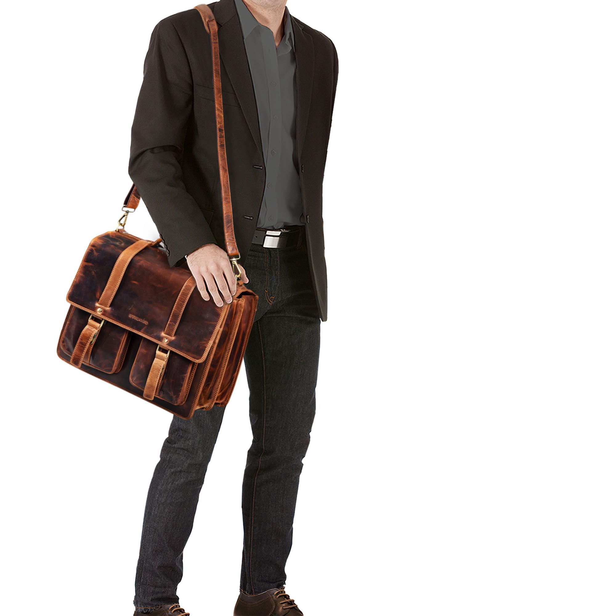 STILORD Aktentasche "Fernando" Ledertasche Aktentasche Vintage