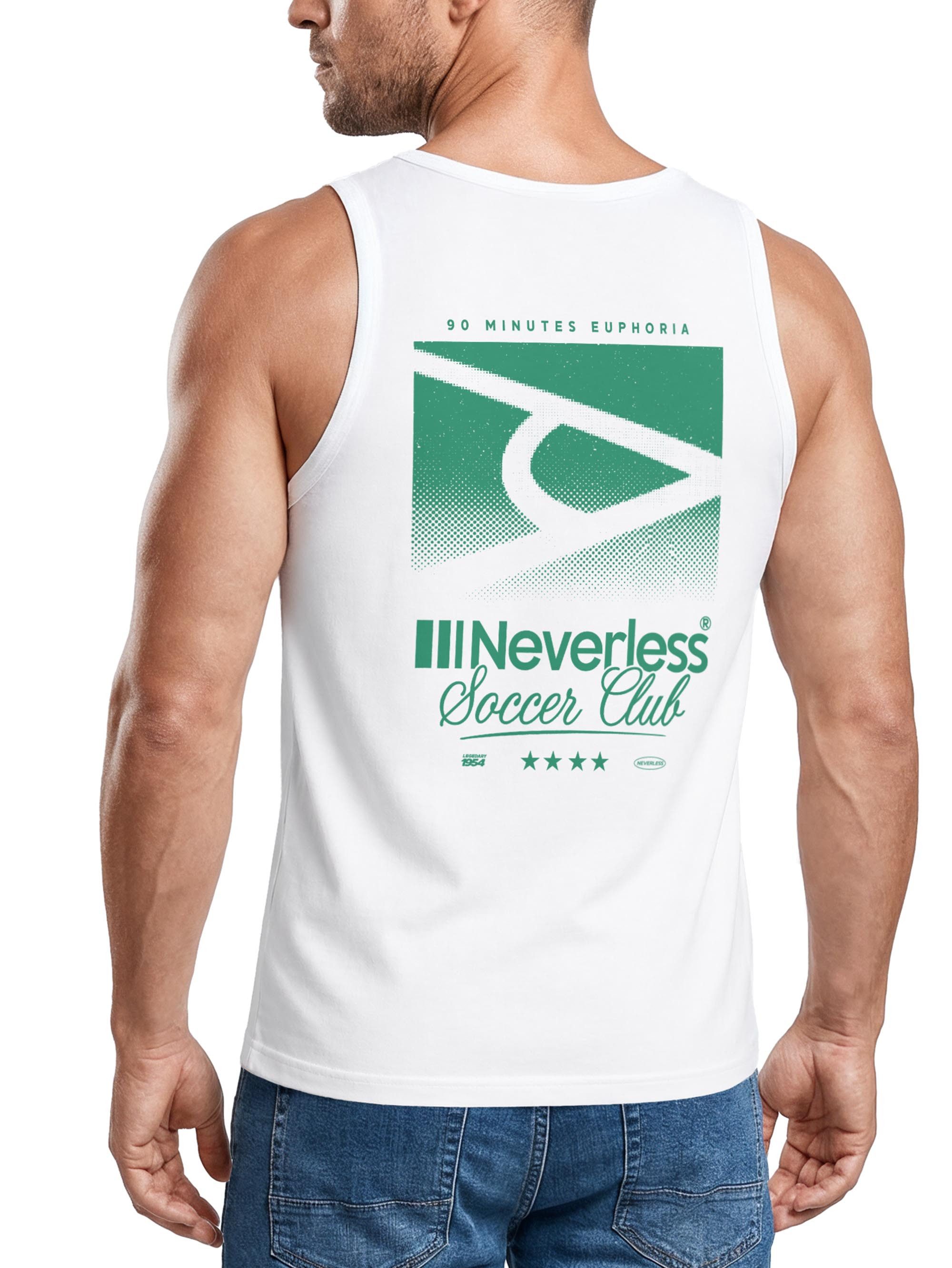 Neverless Tanktop Tanktop Herren mit Vintage Fussball Print - WM soccer club - mit Print