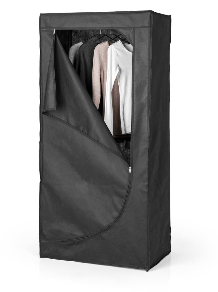 EASYmaxx Stoffschrank Stoffschrank mit Reißverschluss 70x46x148cm Stauraum für Hemden Hosen Jacken Pullover Flur Balkon Garten Terrasse