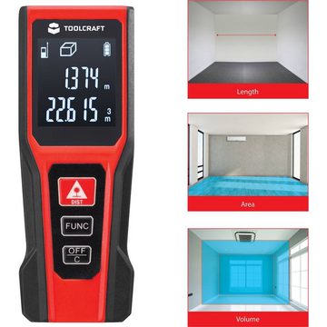 TOOLCRAFT Entfernungsmesser Laser-Distanzmesser 20 Meter