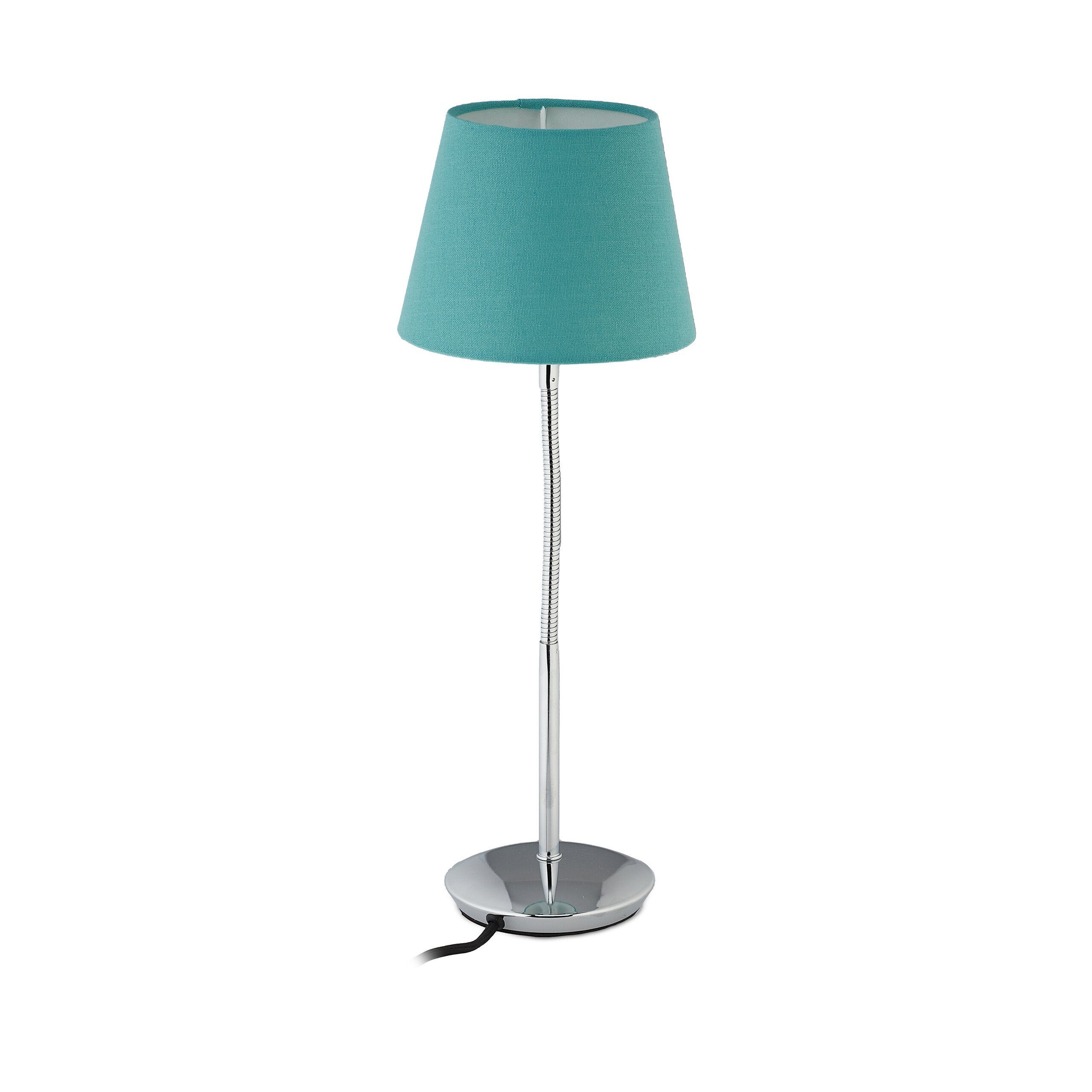 relaxdays Tischleuchte Flexible Tischlampe mit Stoffschirm, günstig online kaufen