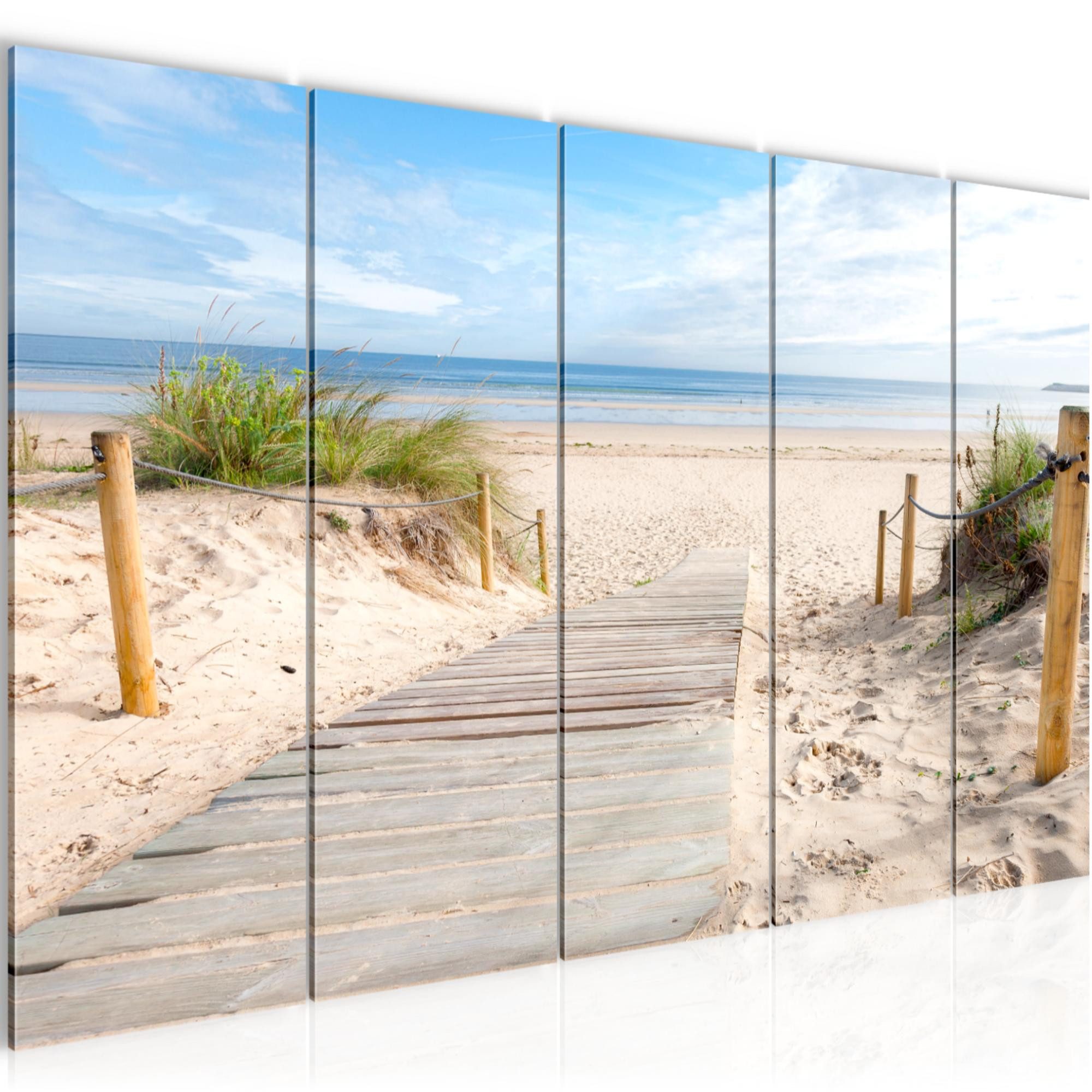 Runa Art Wandbild Wald See Natur Landschaft Deko Bilder XXL Wohnzimmer Schlafzimmer, Ostsee