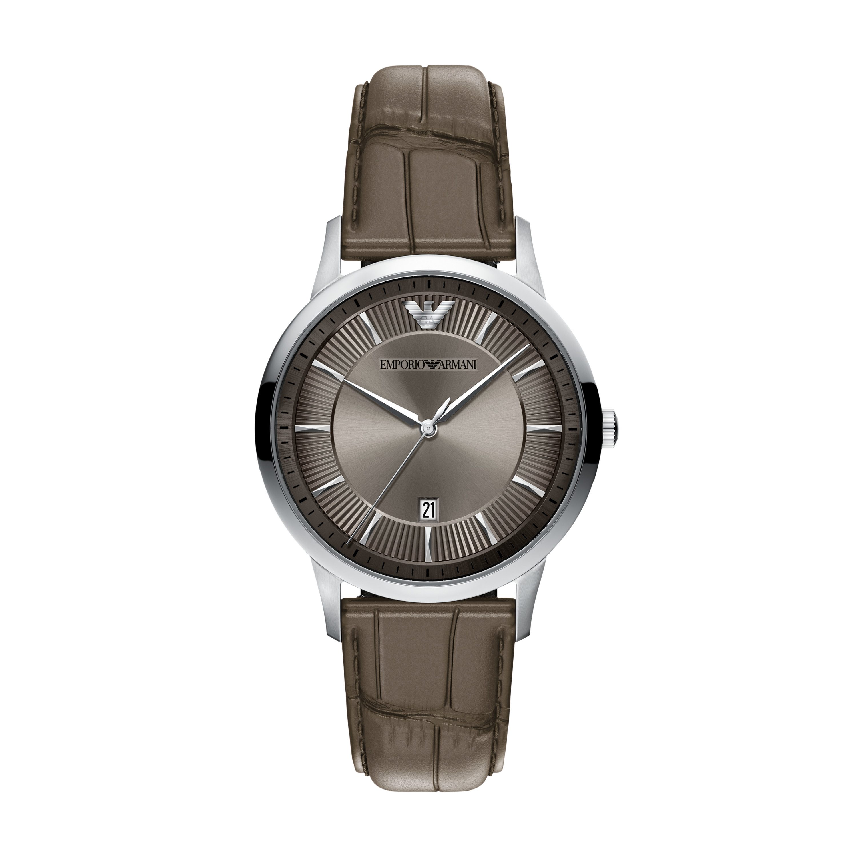 Emporio Armani Quarzuhr AR11823, Armbanduhr, Lederarmband, analog, Tag