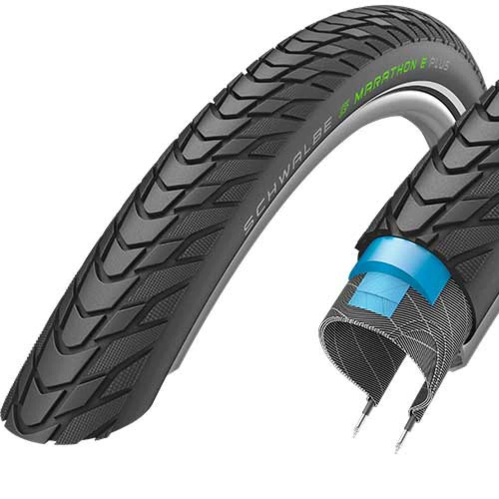 Schwalbe Fahrradreifen Schwalbe Reifen MarathonE-Plus 27.5x2.00 Zoll 50-584 schwarz Reflex E