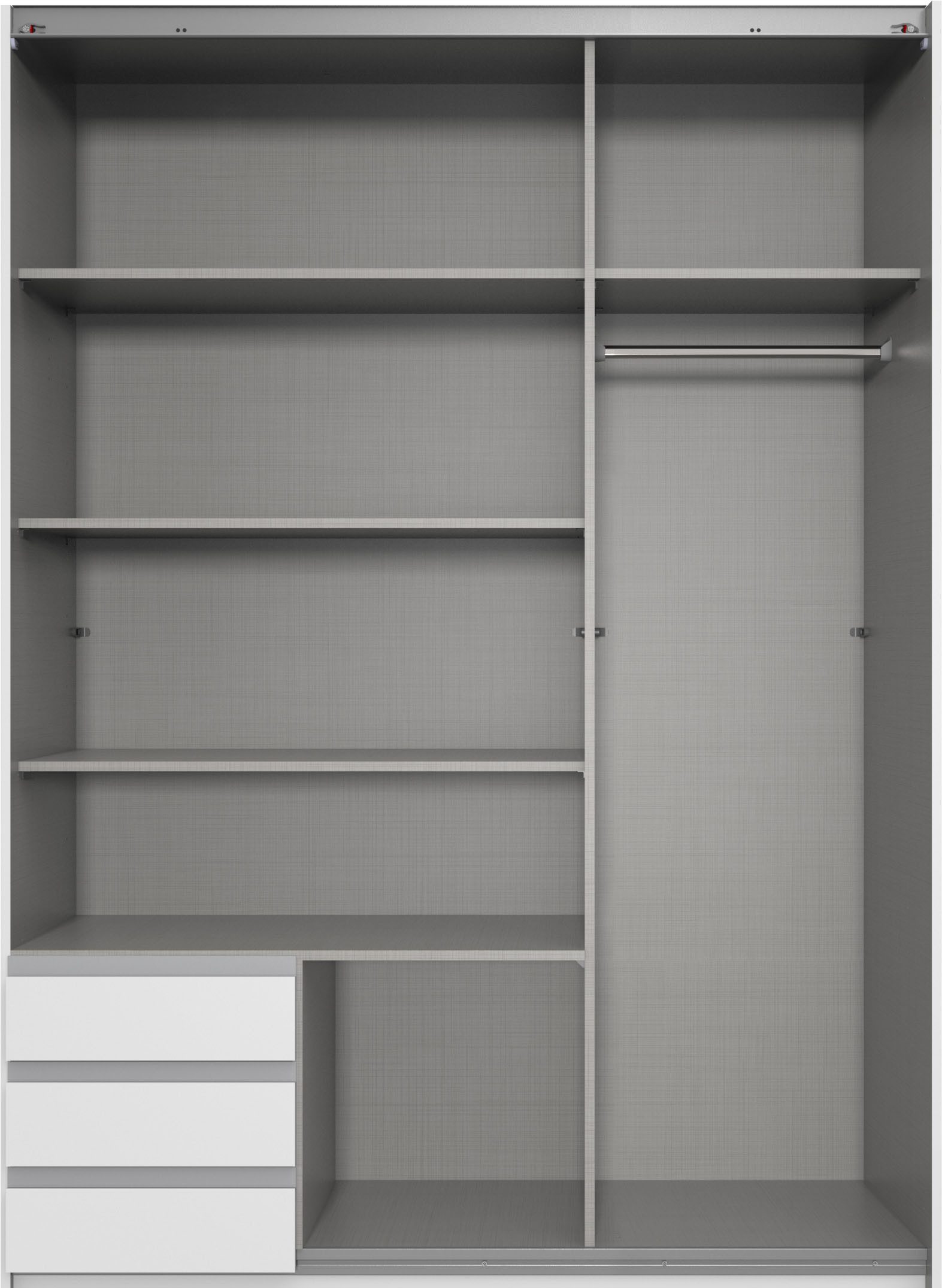 Wimex Schwebetürenschrank Emden moderner Kleiderschrank mit Spiegel und Schubladen Schlafzimmer Schrank Garderobenschrank mit Schwebetüren Topseller