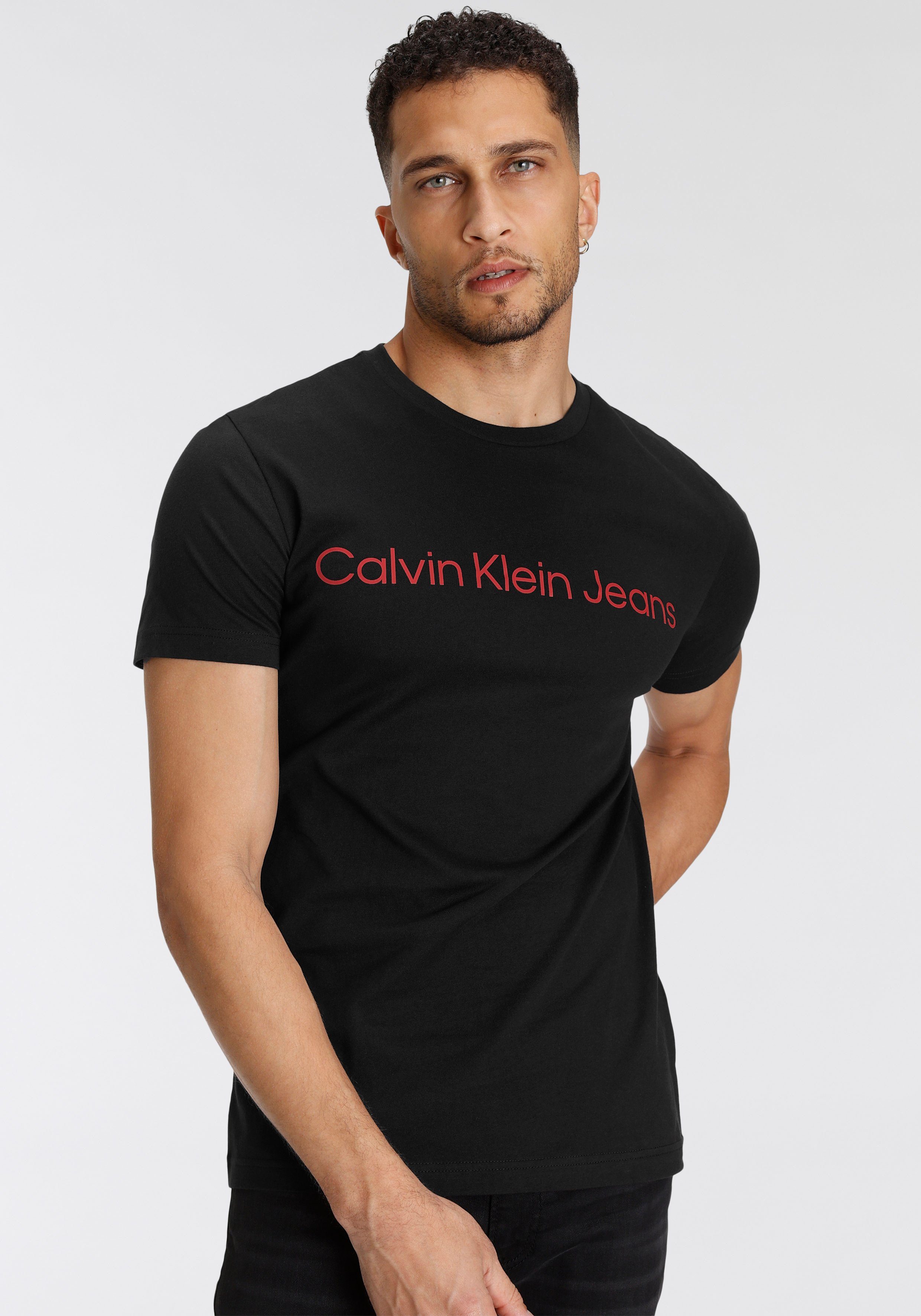 Calvin Klein Jeans T-Shirt Black Salsa Ck TEE INSTITUTIONAL CORE LOGO SLIM 