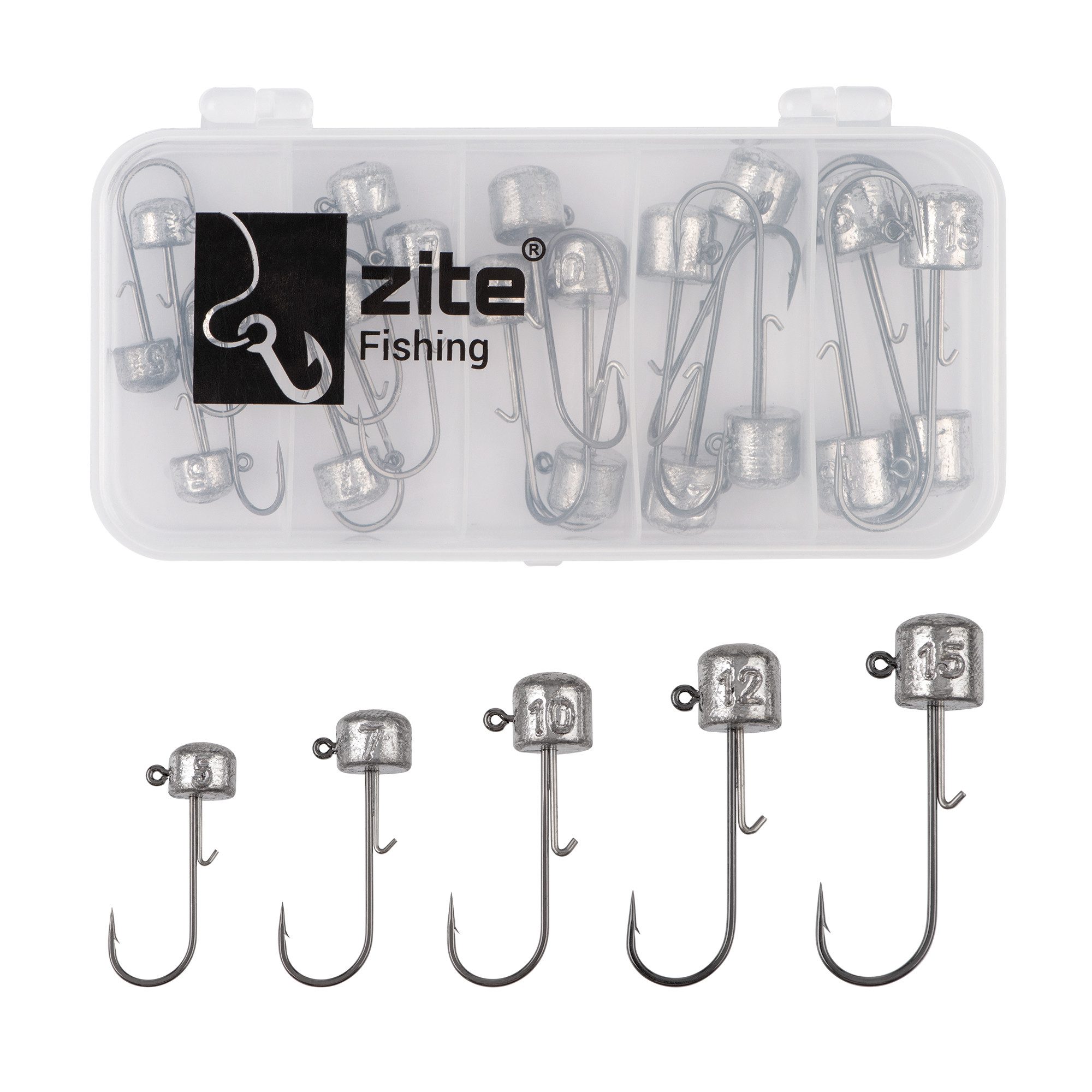 Jighaken Stand Up Jig Set 5-15g Angelhaken Grundangeln 25 STK für Gummiköder