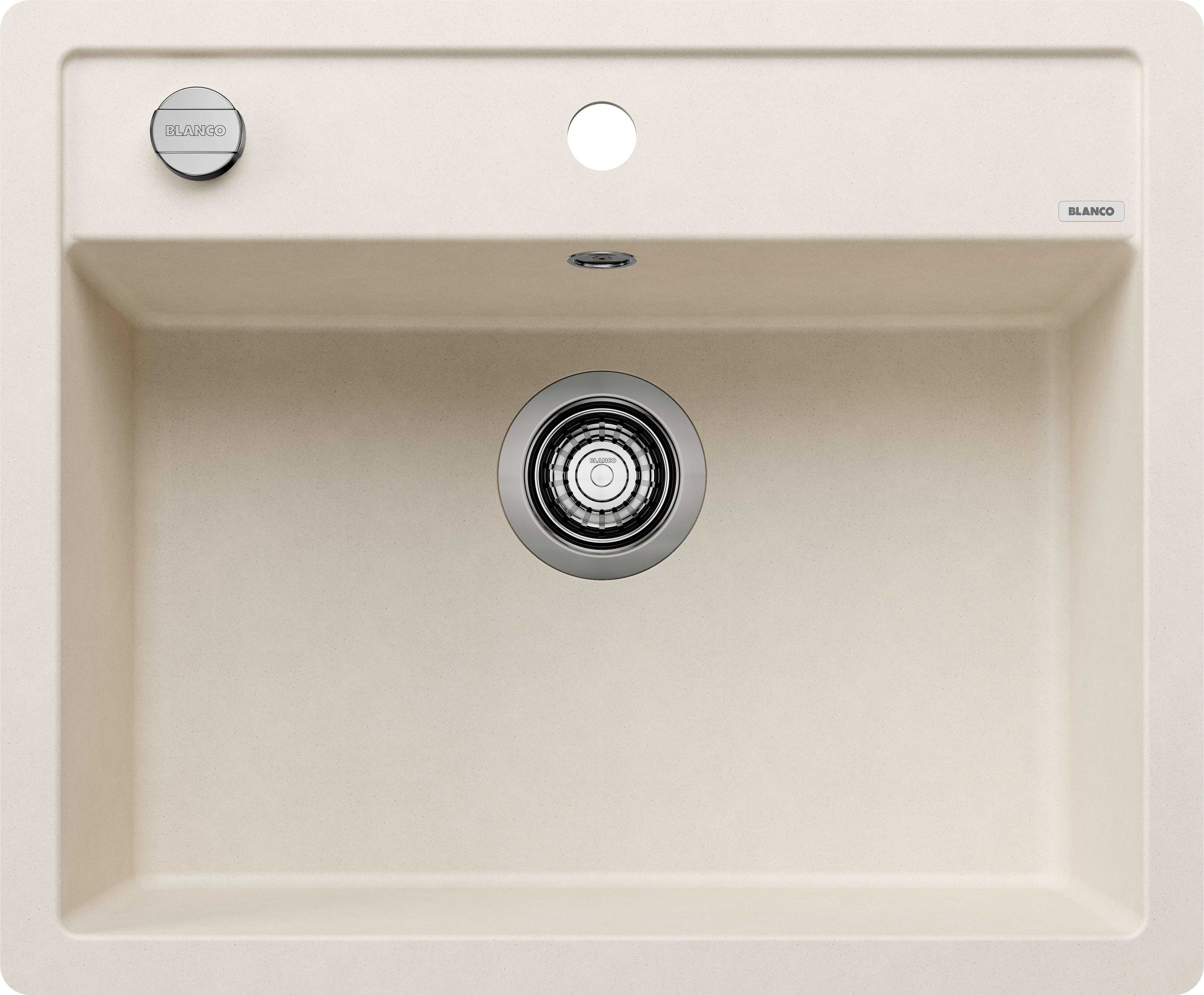 Einbauspüle DALAGO 6-F Einbauspüle SILGRANIT softweiß ab 60 cm Excenter