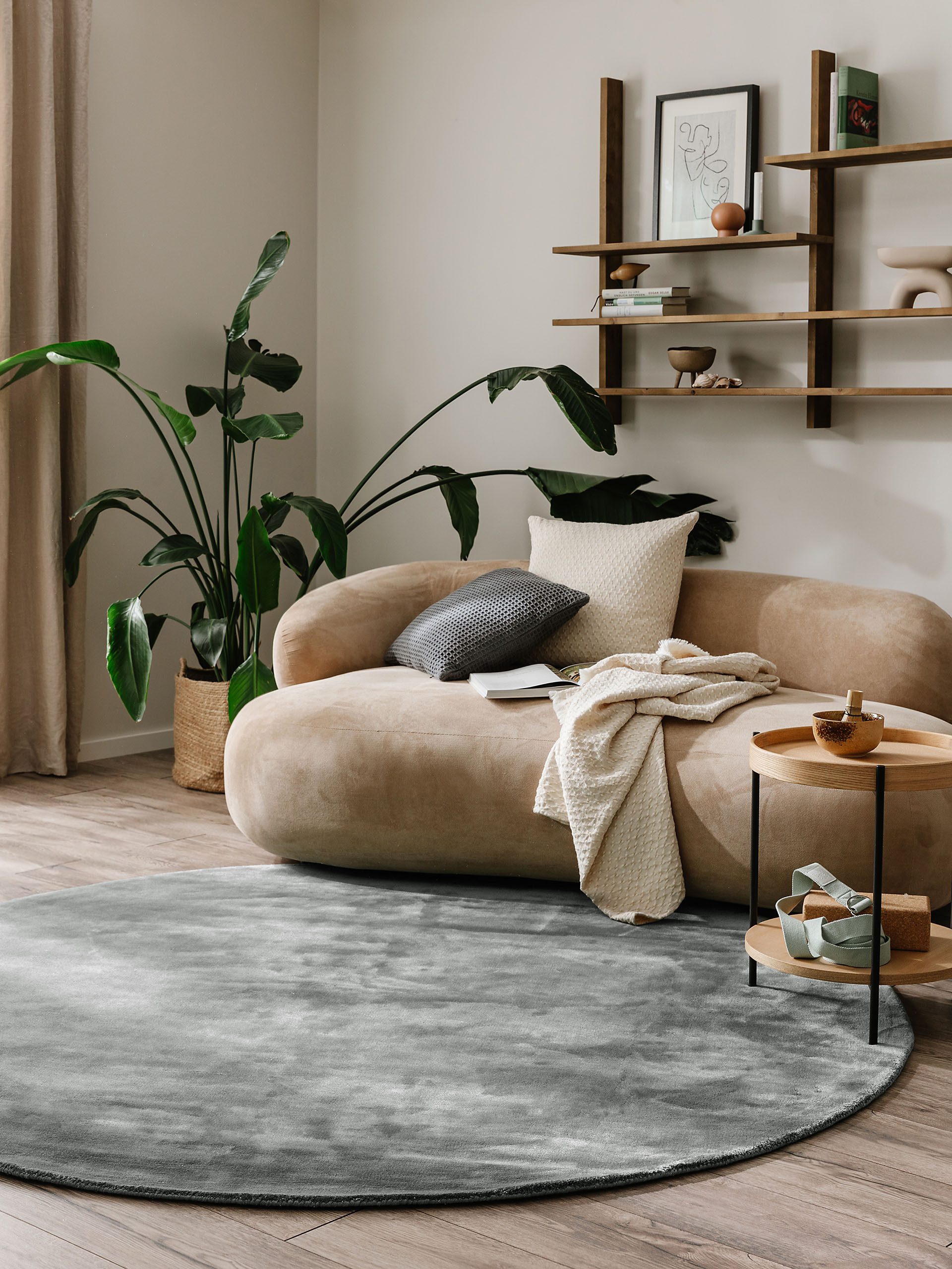 benuta Teppich Nova, rund, Höhe: 6 mm, Kunstfaser, Berber, Ethno-Style, Woh günstig online kaufen