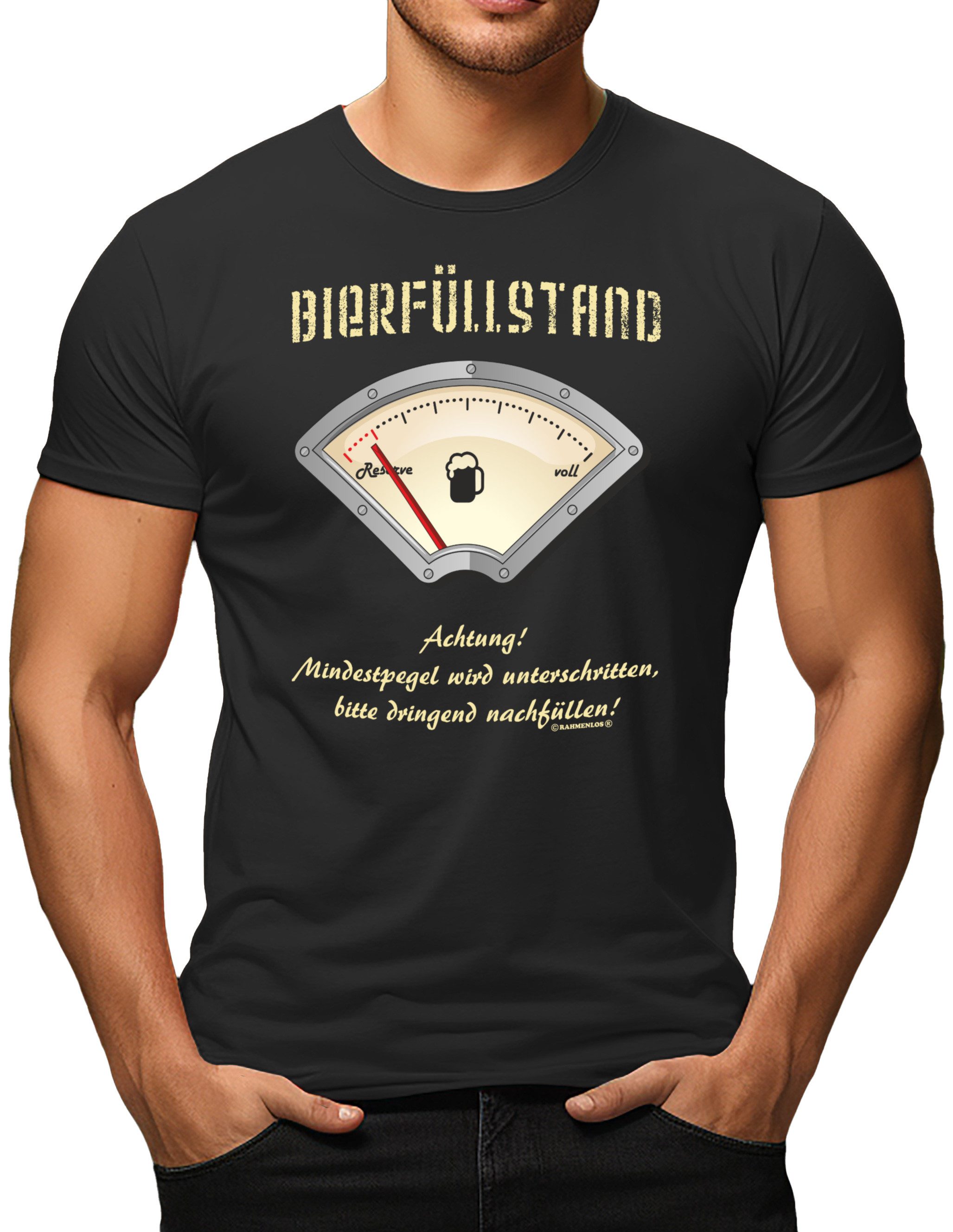 T-Shirt für Freunde von gutem Bier: Bierfüllstand
