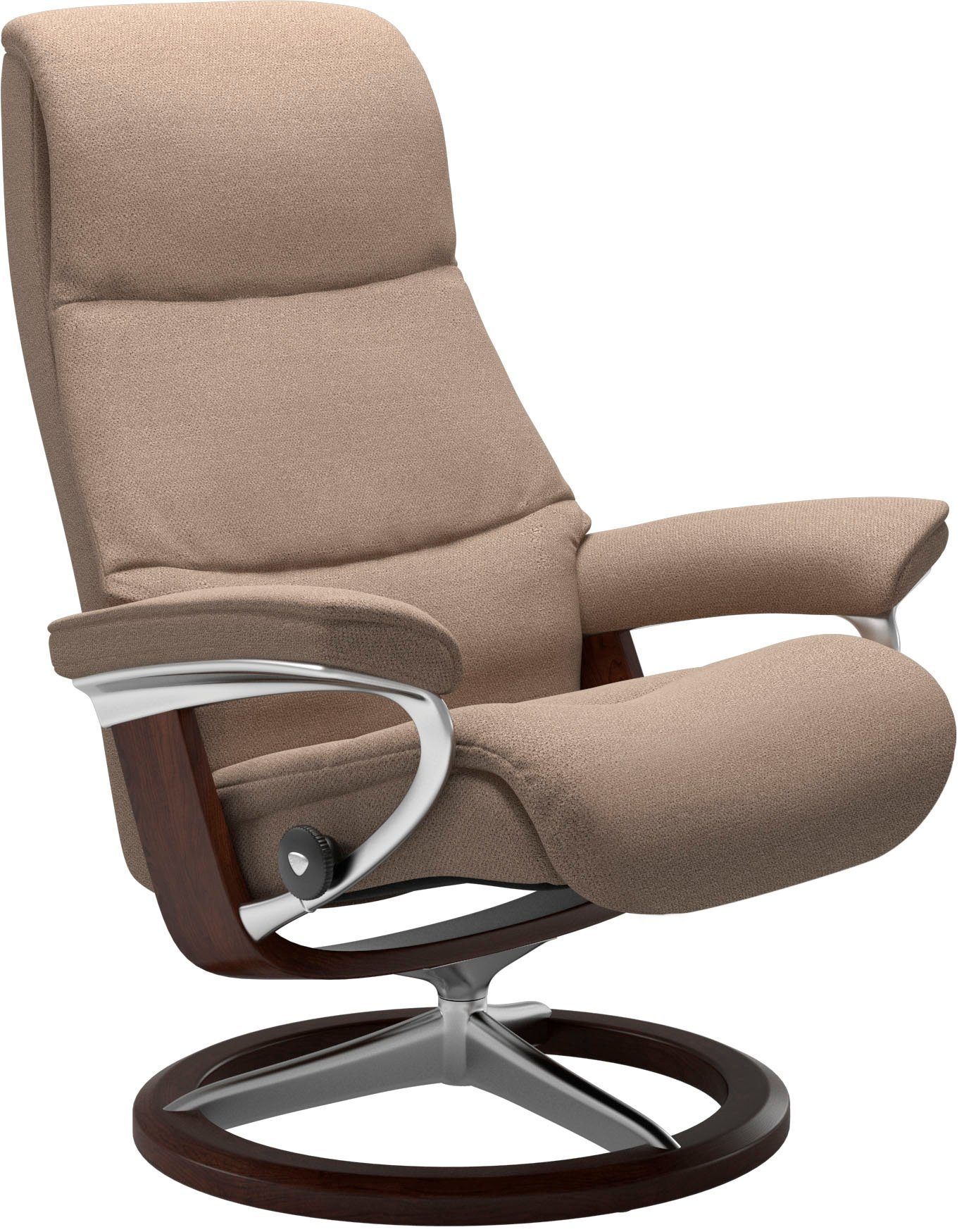 Größe View Braun Base, mit Hocker), M,Gestell Relaxsessel mit (Set, Relaxsessel Signature Stressless®