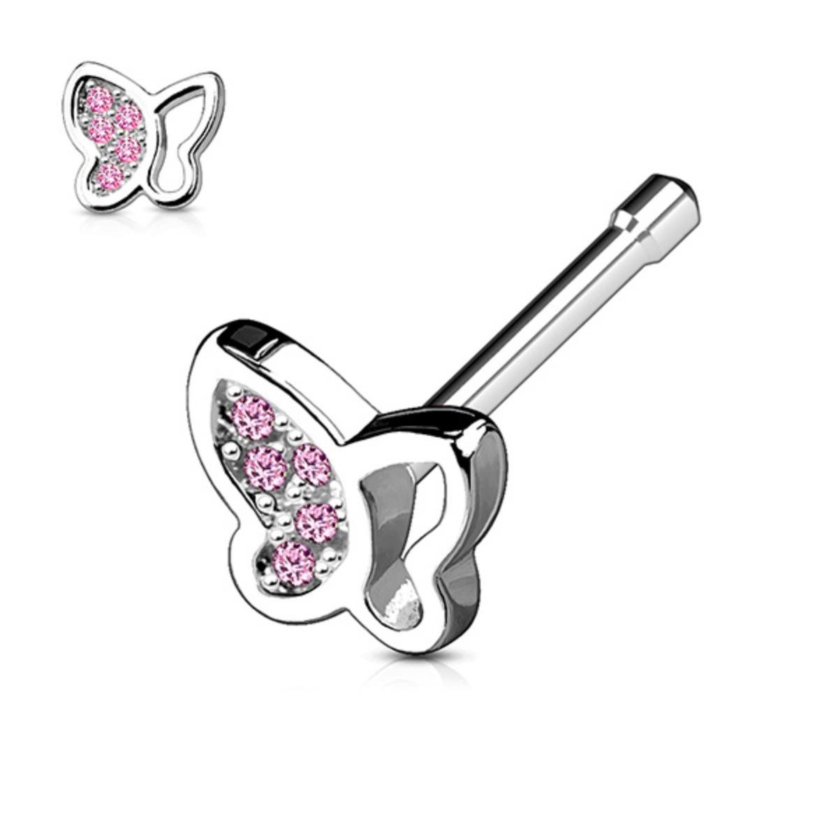 Order & Smile Schmuck Nasenpiercing Nasenstecker „Schmetterling“: Nasenpier günstig online kaufen