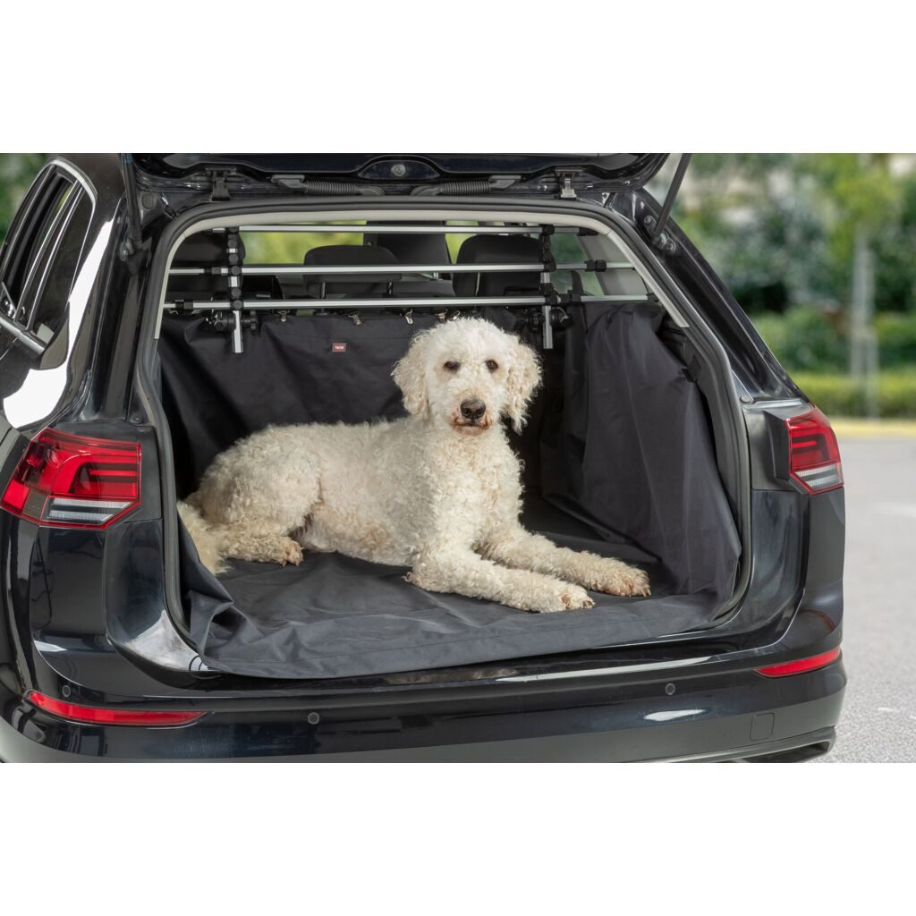 TRIXIE Tier-Autoschondecke Kofferraum-Schondecke für Hunde mit hohen Seiten, waschbar - schwarz -