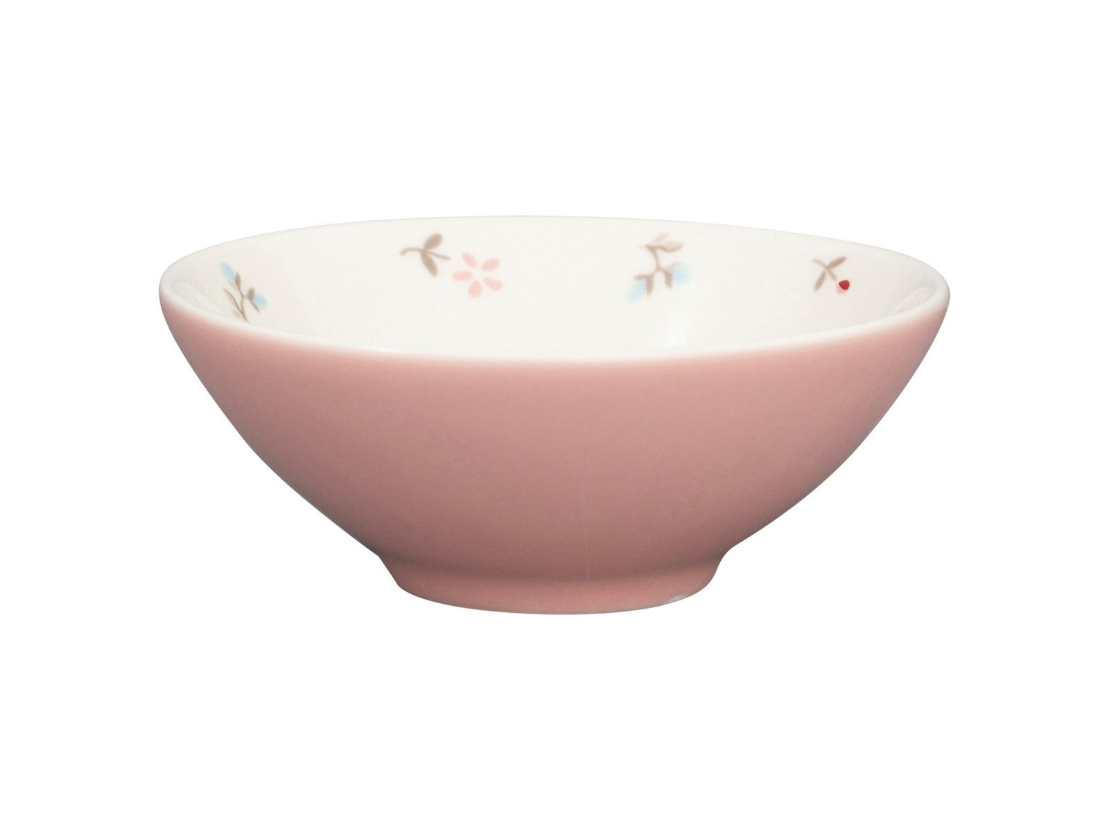 Greengate Schale Junia Sweets bowl pale pink inside 10cm, Steinzeug, (Bowls)