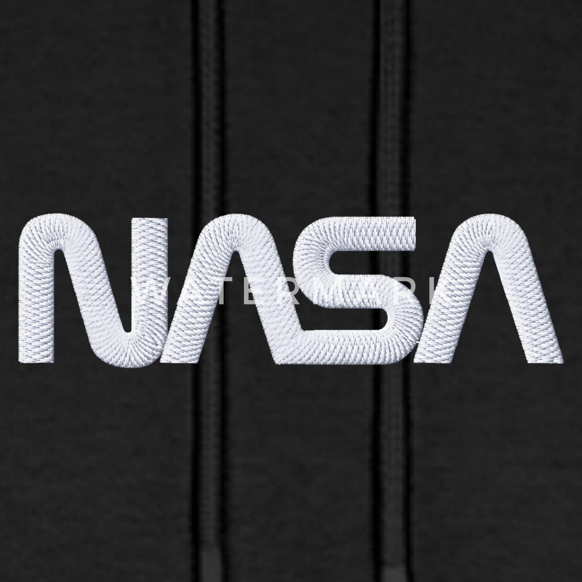 Spreadshirt Hoodie Nasa Logo Weiß Stick Herren Premium Hoodie (1-tlg)