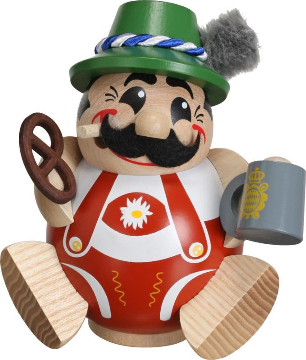 Räuchermännchen Kugelräucherfigur Bayer, 12 cm, aus dem Erzgebirge