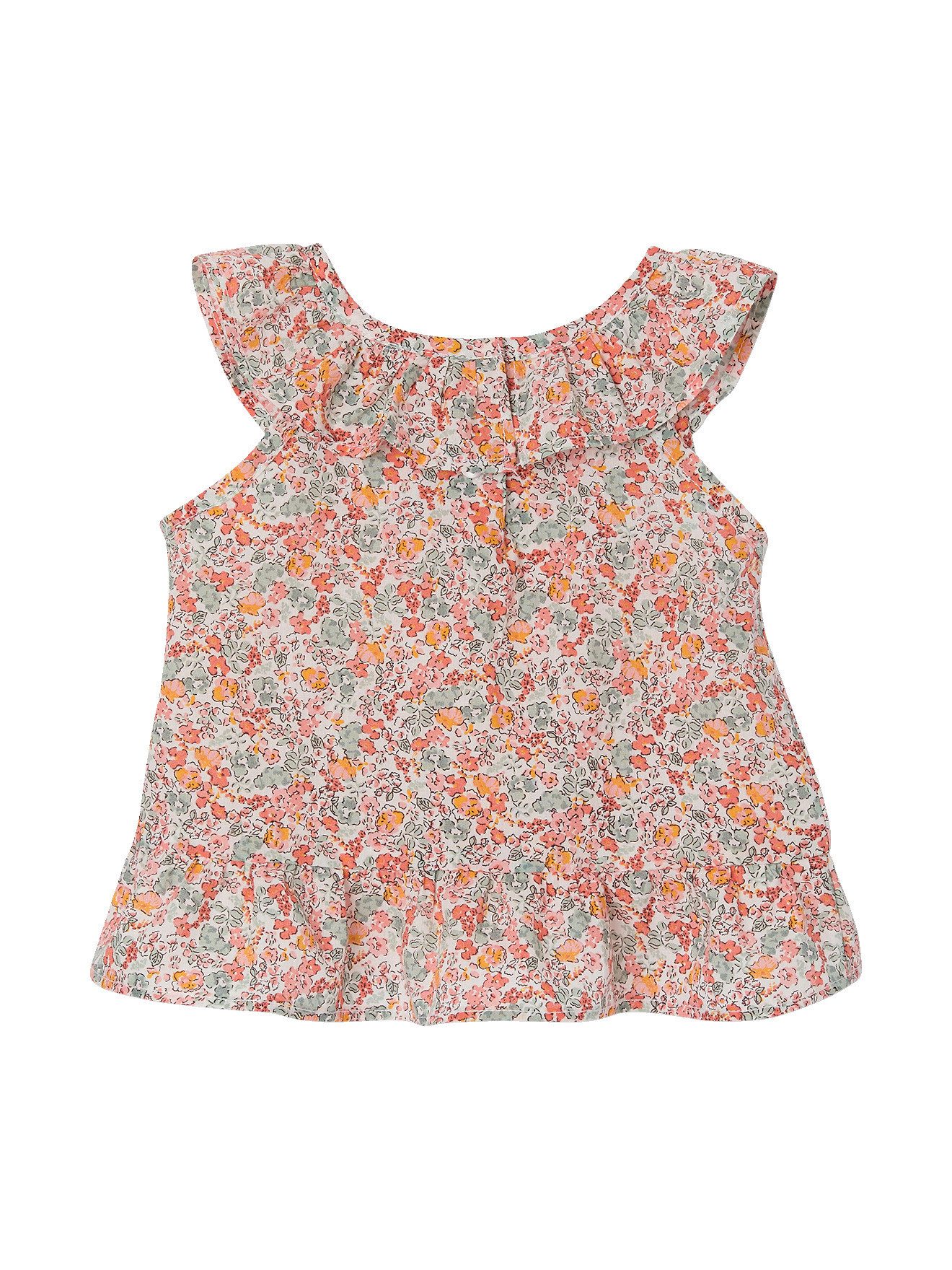 vertbaudet Kurzarmbluse Ärmellose Bluse mit Print Mädchen Baby