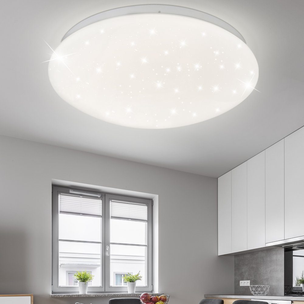 12W verbaut, Leuchte Weiß Acryl etc-shop Lampe LED LED-Leuchtmittel Decken Küche Schmucke LED I fest ATREJU Warmweiß, Deckenleuchte,